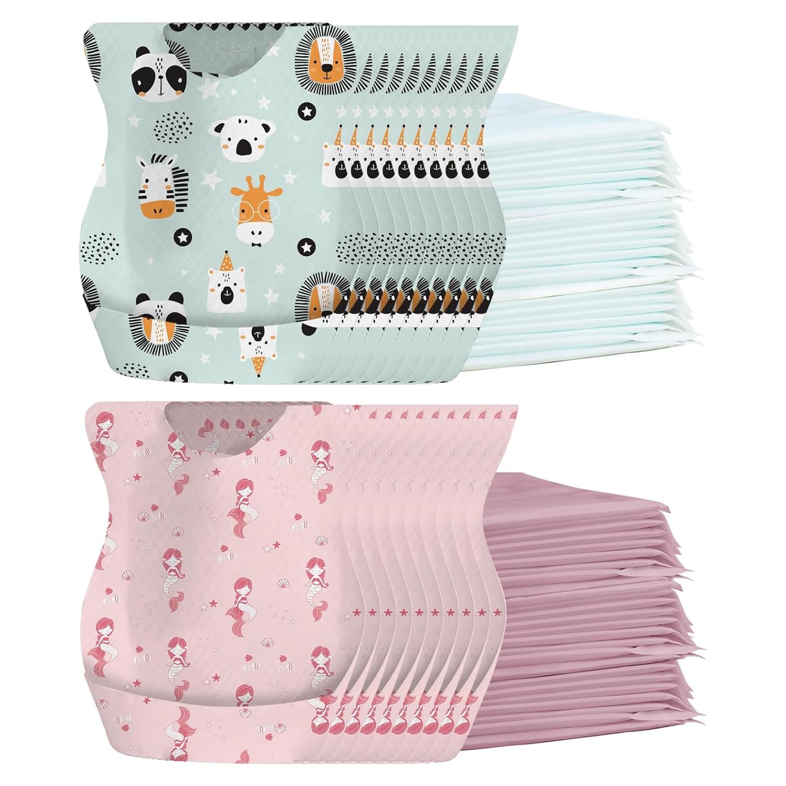 Baberos Desechables para Bebés JINHUA 100pcs Impermeables