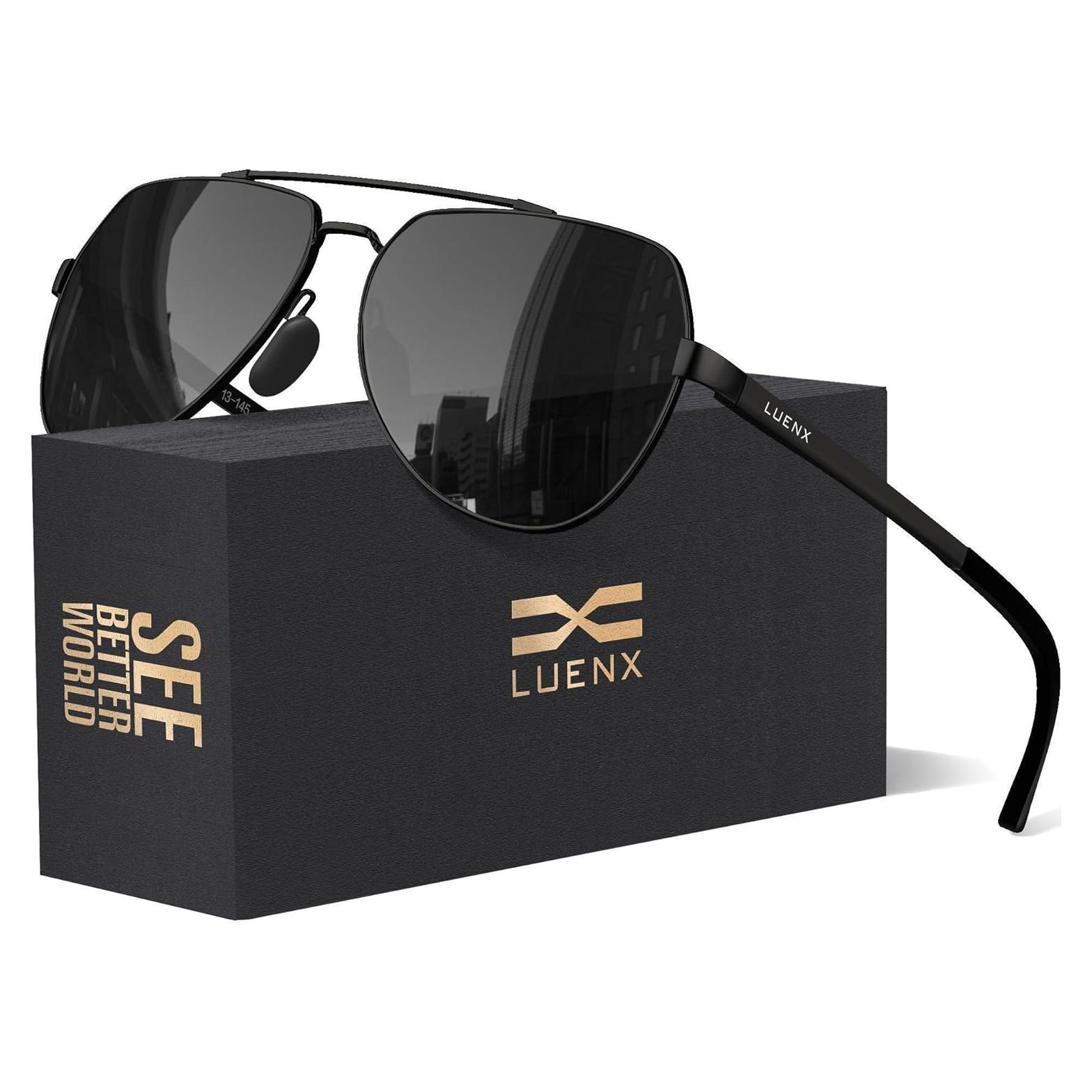 Gafas de sol LUENX Aviador Polarizadas UV400 para Unisex