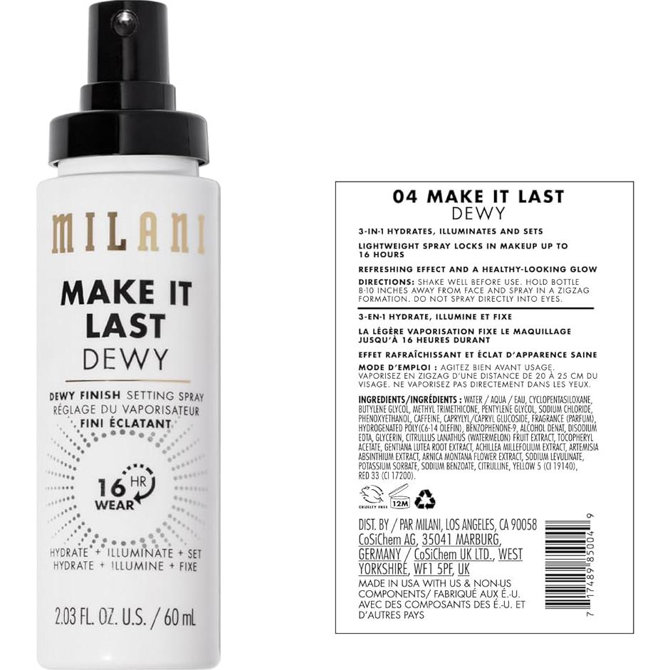 Spray Fijador de Maquillaje Milani Make It Dewy 60 ml