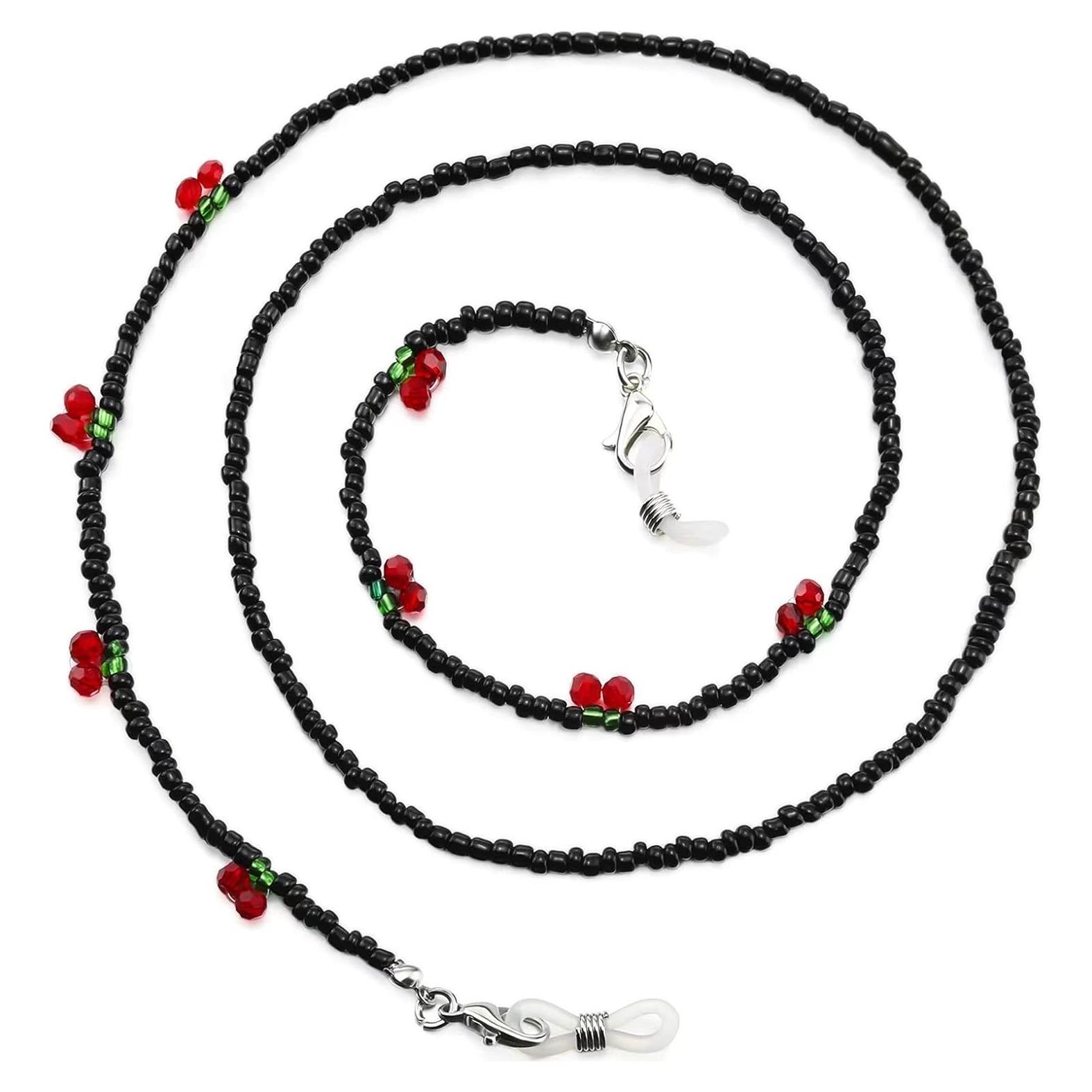 Cadena de Gafas Humlbird con Perlas y Cristales 77.5 cm