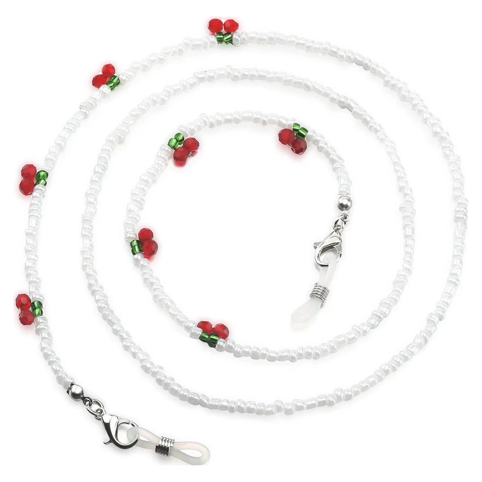 Cadena de Gafas Humlbird con Perlas y Cristales 77.5 cm