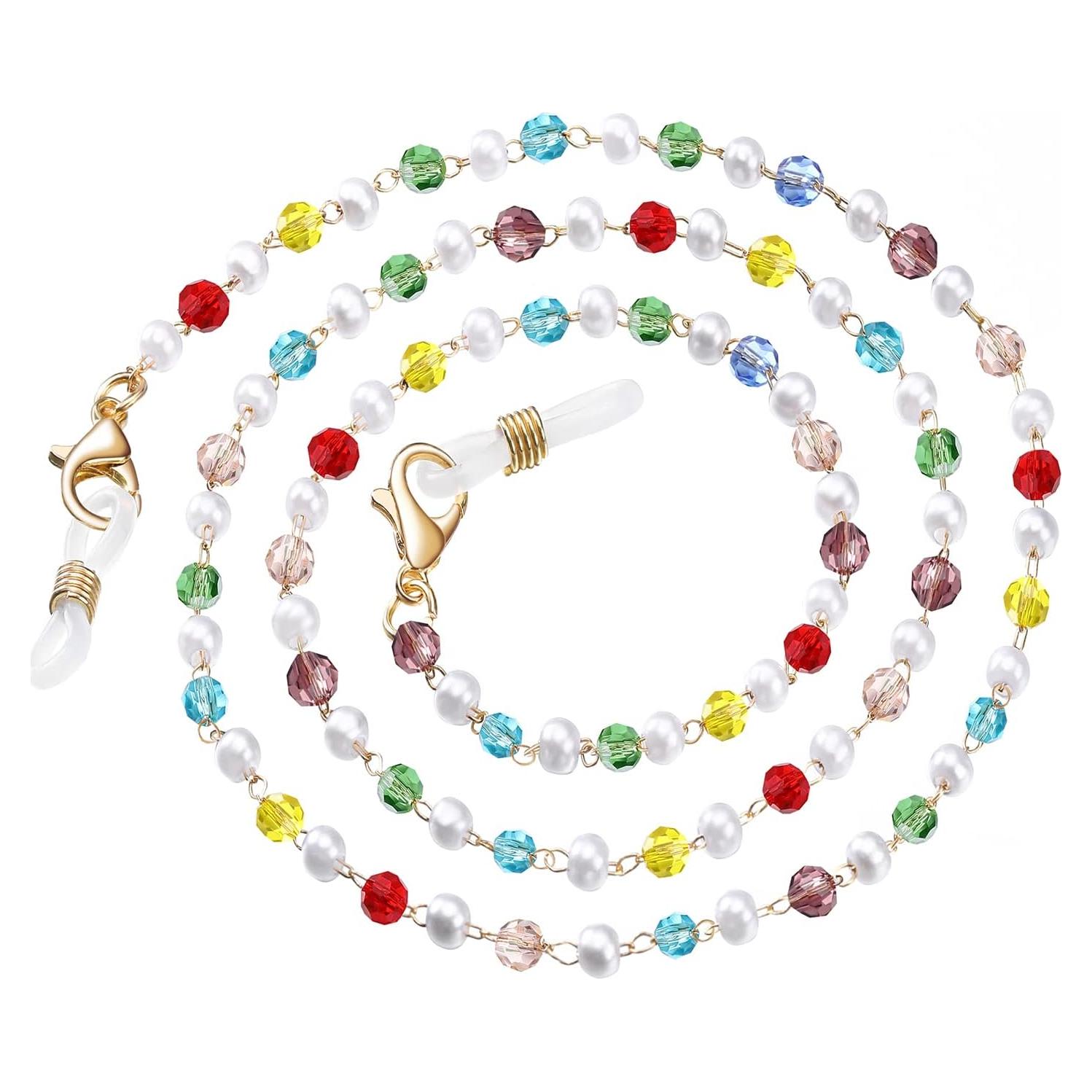 Cadena de Gafas Humlbird con Perlas y Cristales 67 cm