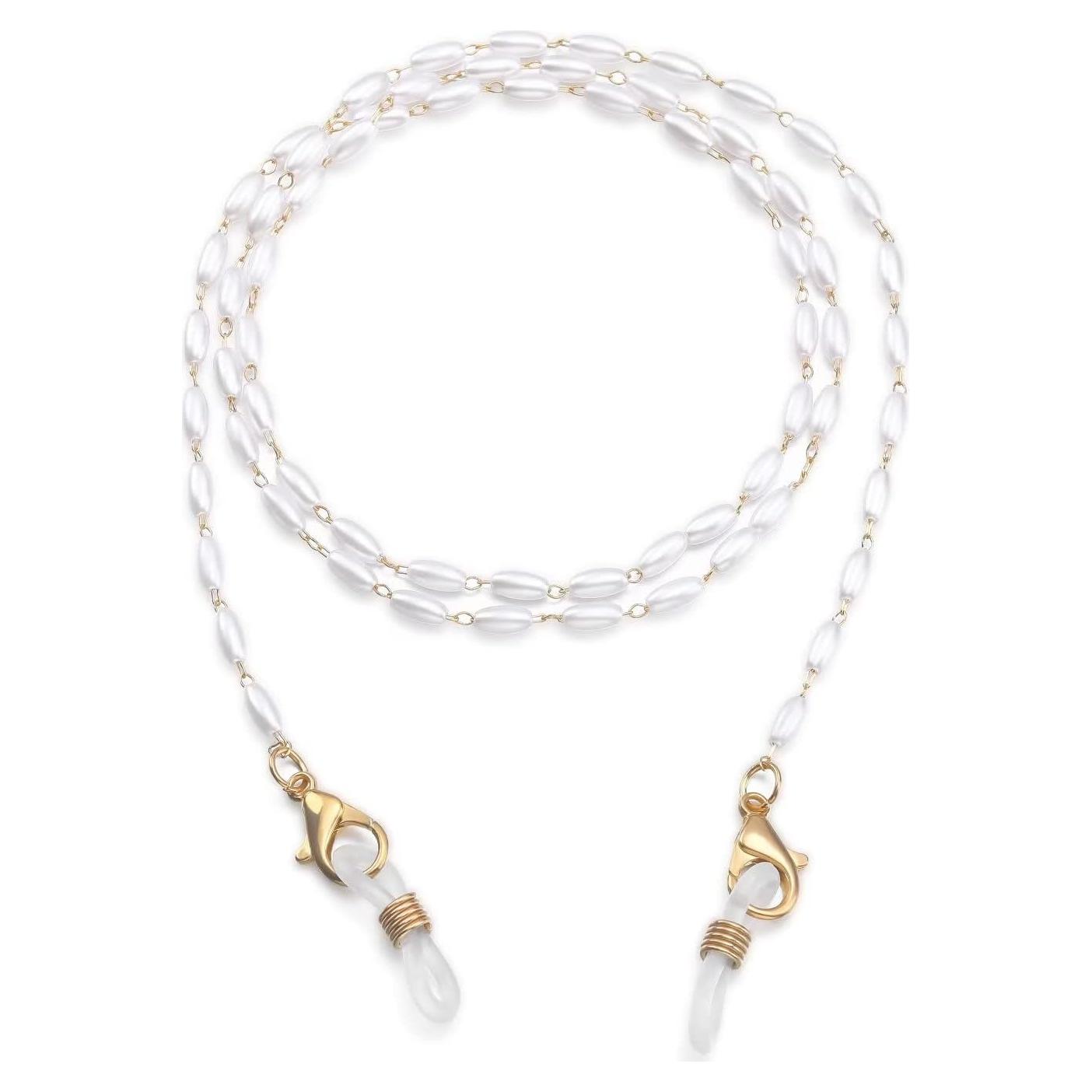 Cadena de Gafas Humlbird con Perlas y Cristales 72.5 cm