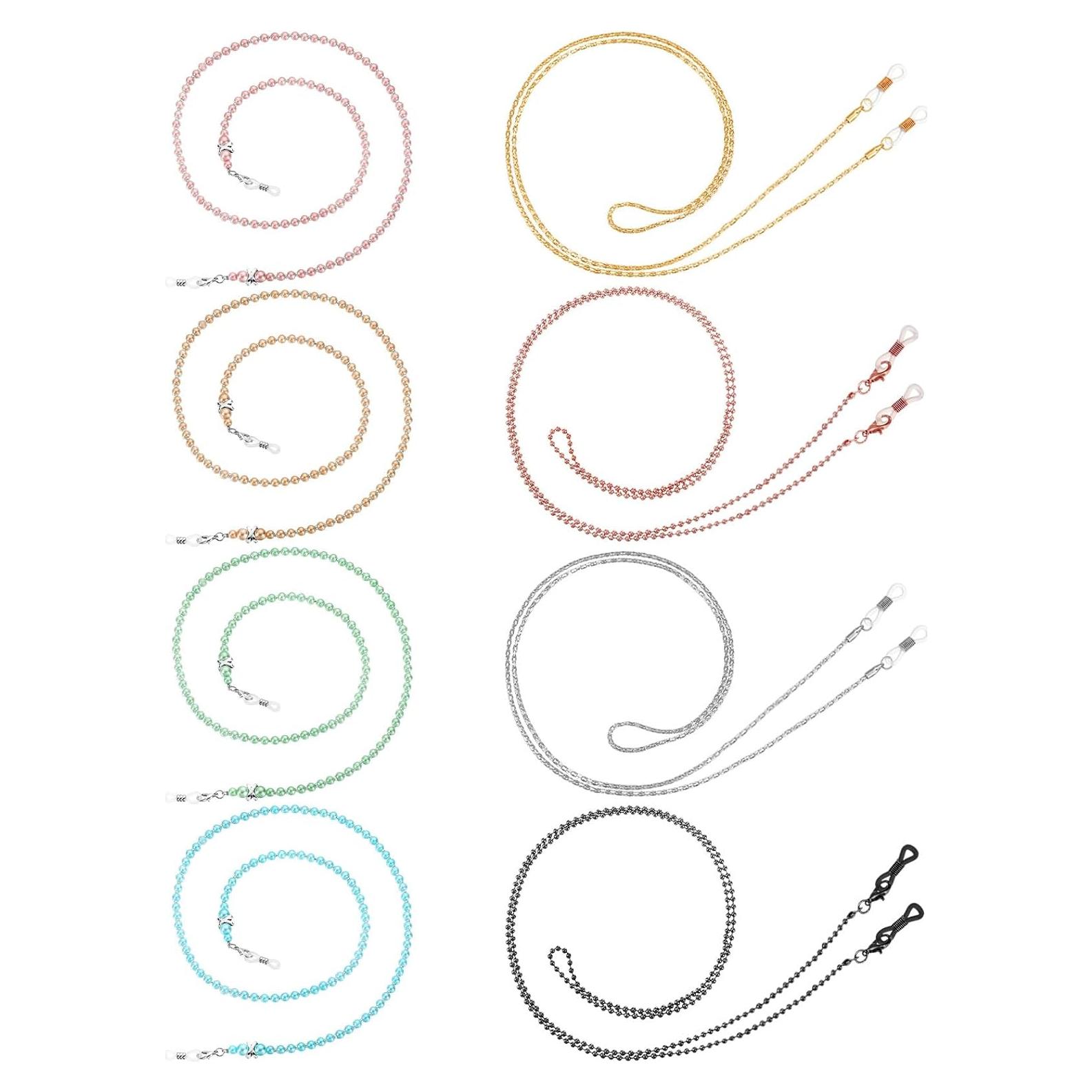 Cadena de Gafas Frienda 8 Piezas con Perlas Elegantes