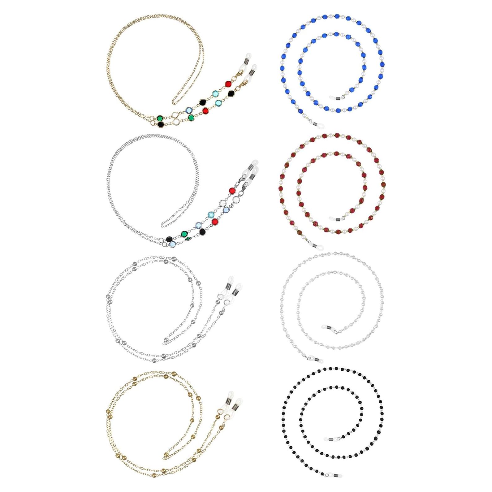 Cadena de Gafas Frienda 8 Piezas con Perlas Elegantes