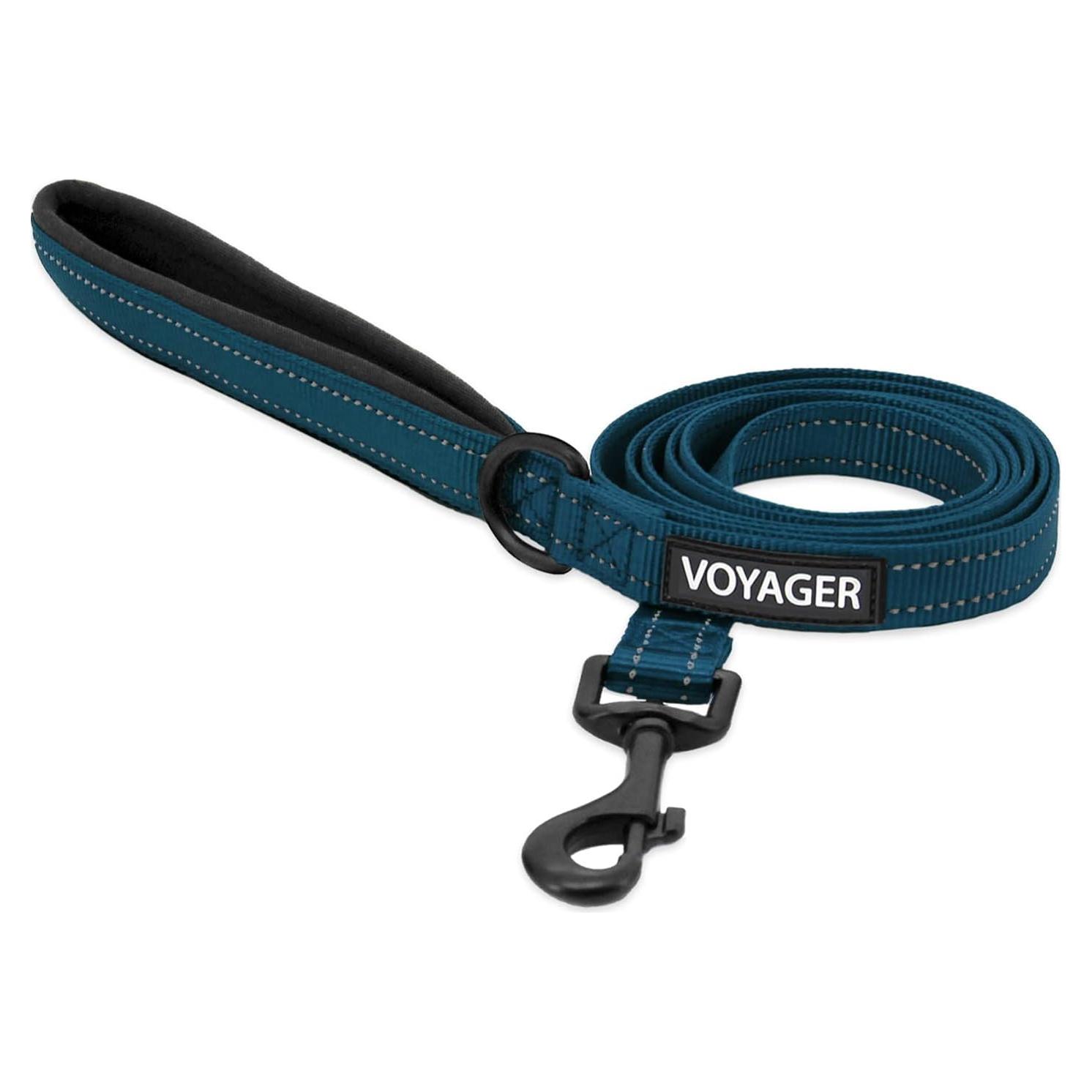Correa Reflectante para Perros Voyager 1.52m Azul Neopreno