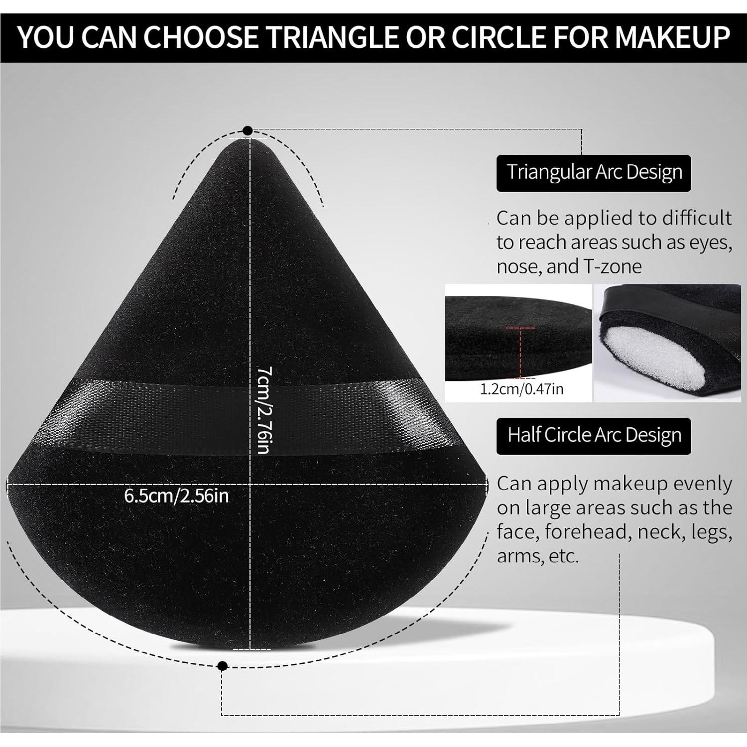 Puff de Polvo Pimoys 6 Pcs Triángulo Suave para Maquillaje
