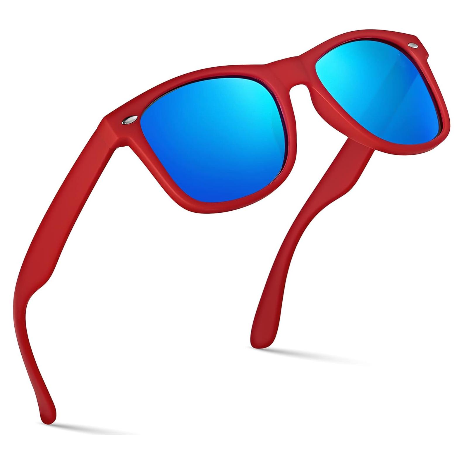 Gafas de sol polarizadas Retro Rewind unisex UV400 - Rojo mate