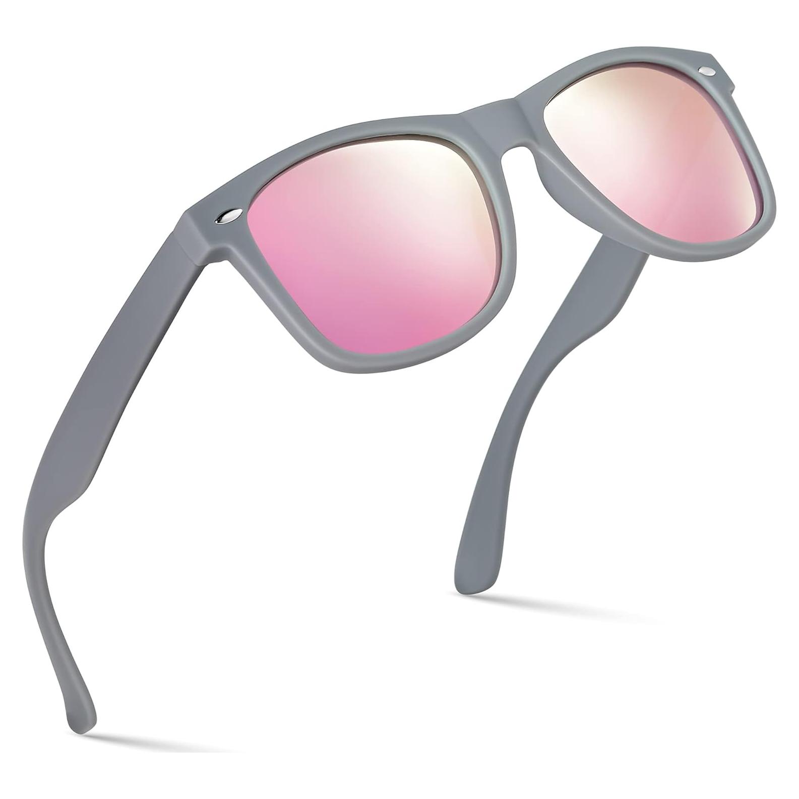 Gafas de sol polarizadas Retro Rewind unisex UV400 - Gris mate