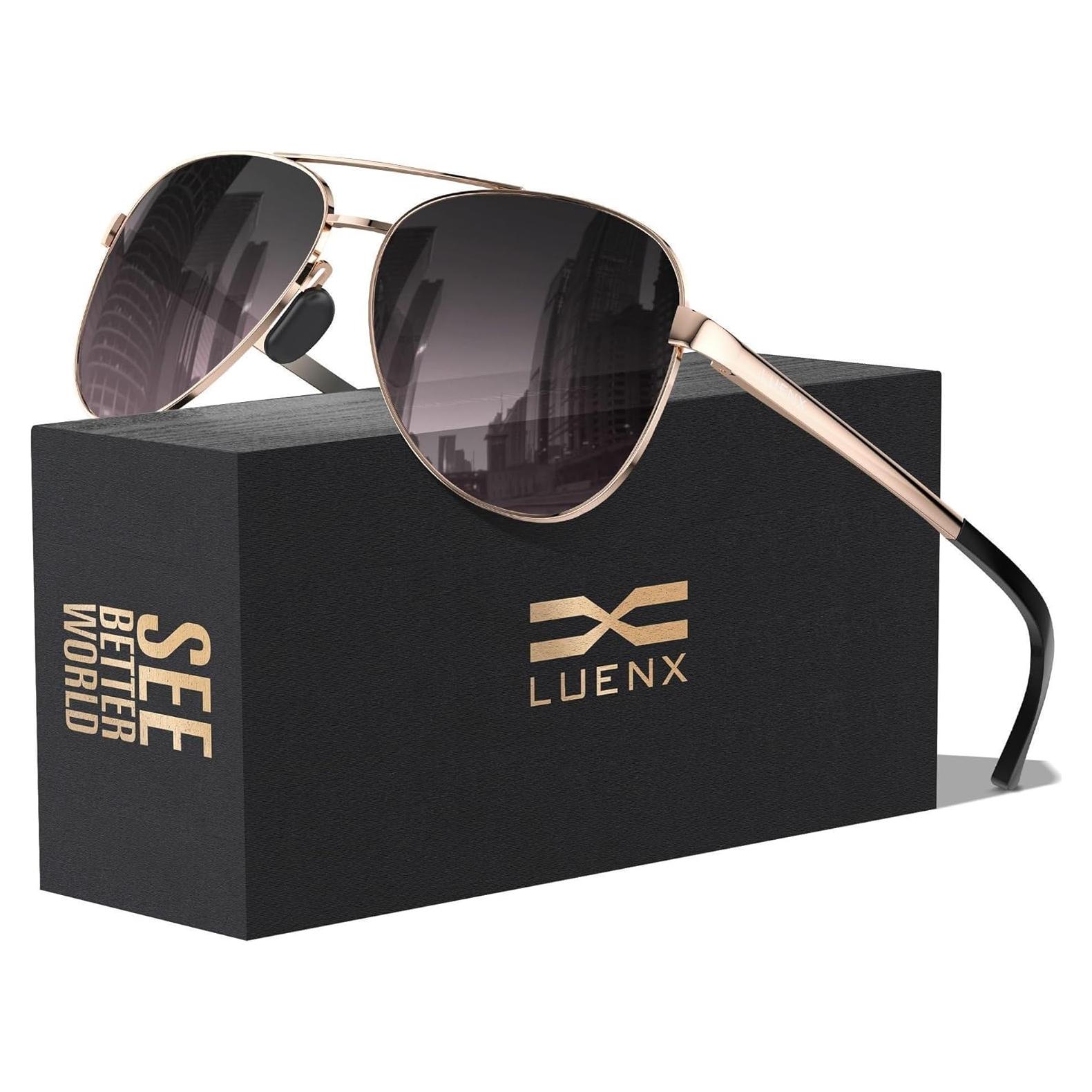 Gafas de sol LUENX Aviador polarizadas UV400 para hombres
