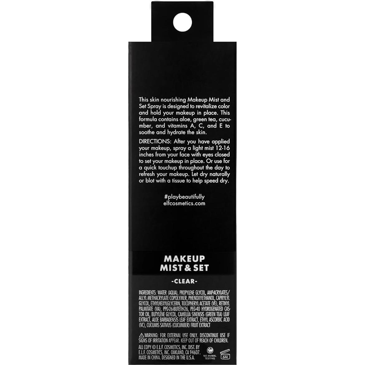 Spray Fijador e.l.f. Hidratante 120 ml Vegano y Cruelty Free