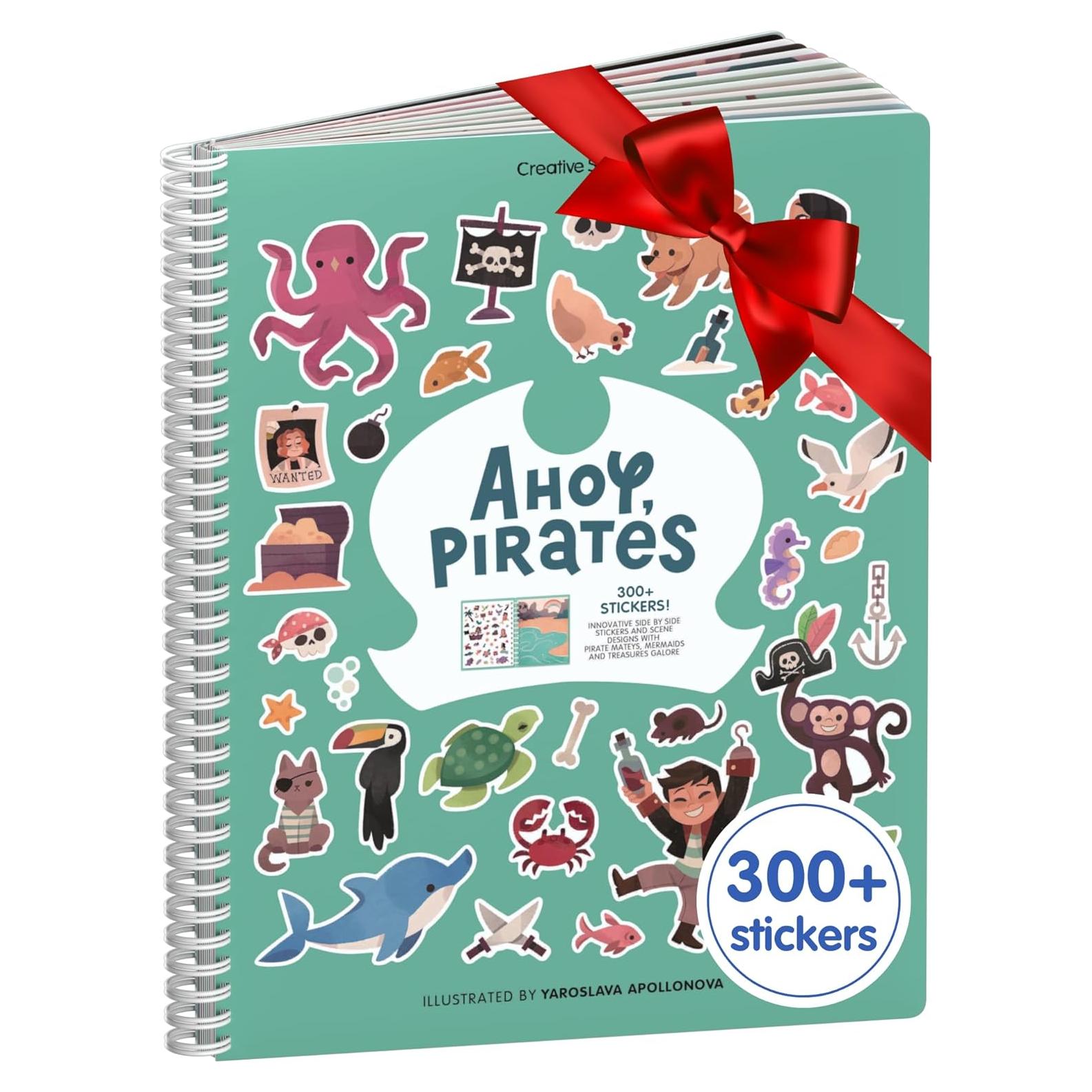 Libro de Pegatinas Pirata CUPKIN - 300+ Pegatinas y Escenas