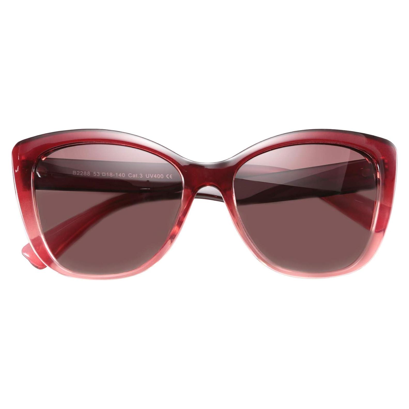 Gafas de Sol FEISEDY Cuadradas Polarizadas Vino 56mm