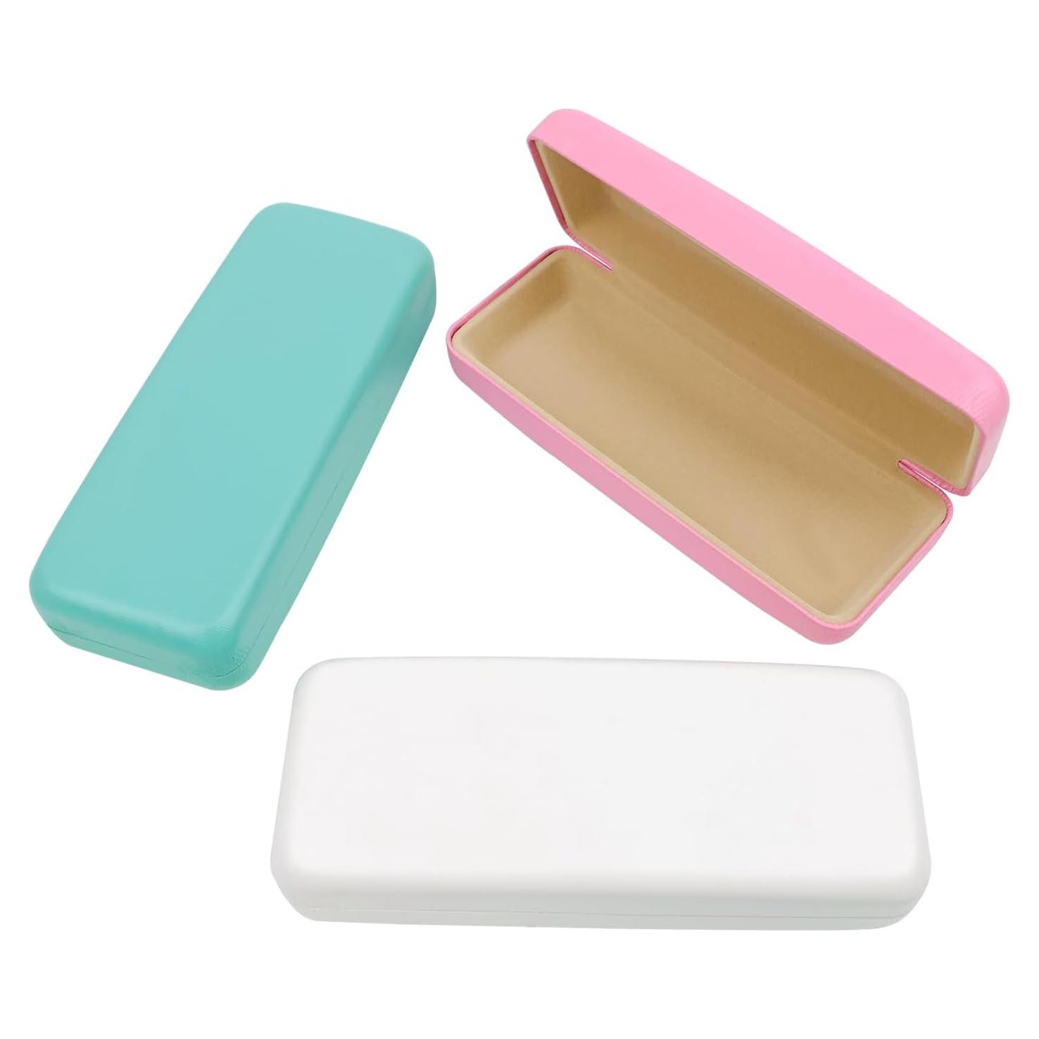 Estuche Duro para Gafas HSYMQ 3PCS Rosa Verde Blanco