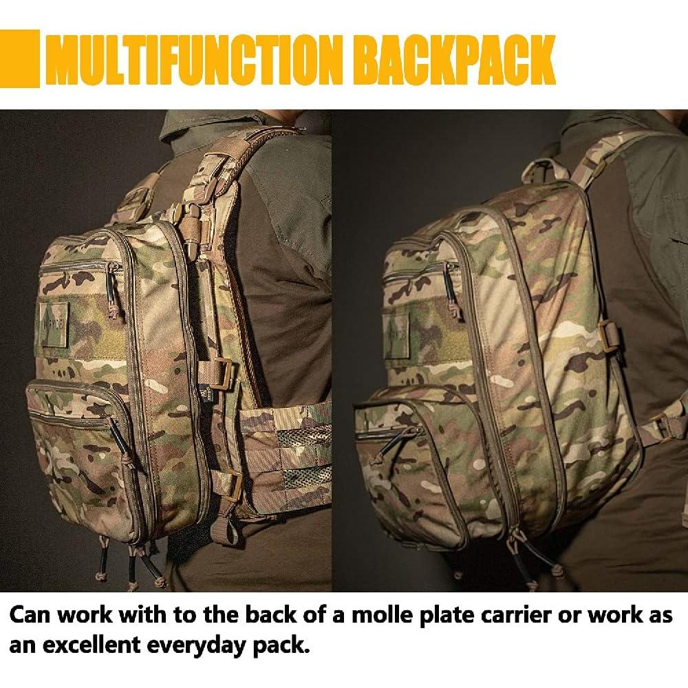 Mochila Táctica KRYDEX Expandible 18L Camo Senderismo