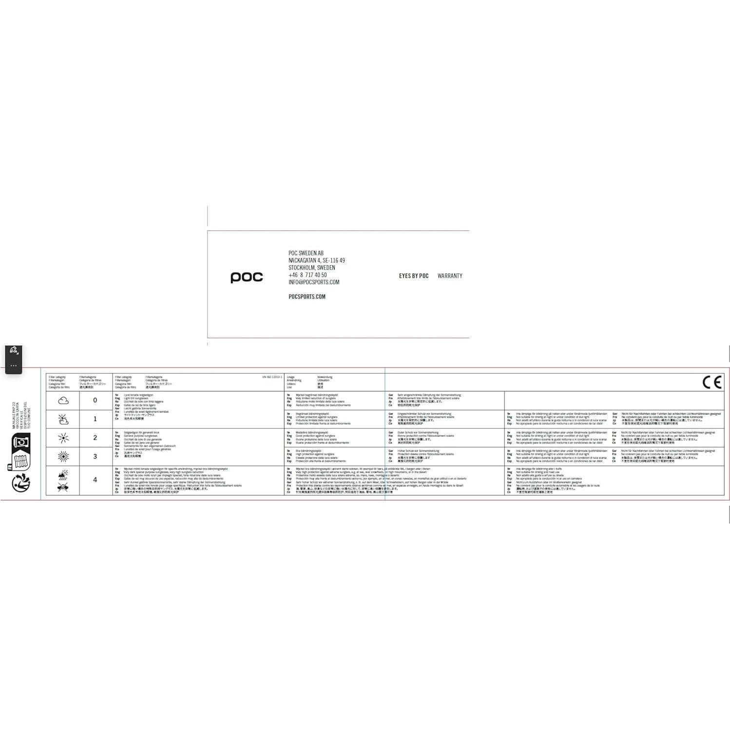 Gafas de sol POC Define Clarity Negro Uranio Talla Única