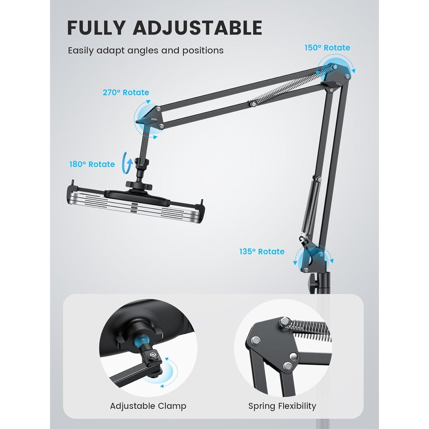 Soporte de Tablet y Teléfono Lamicall Ajustable 63.5-139.7 cm