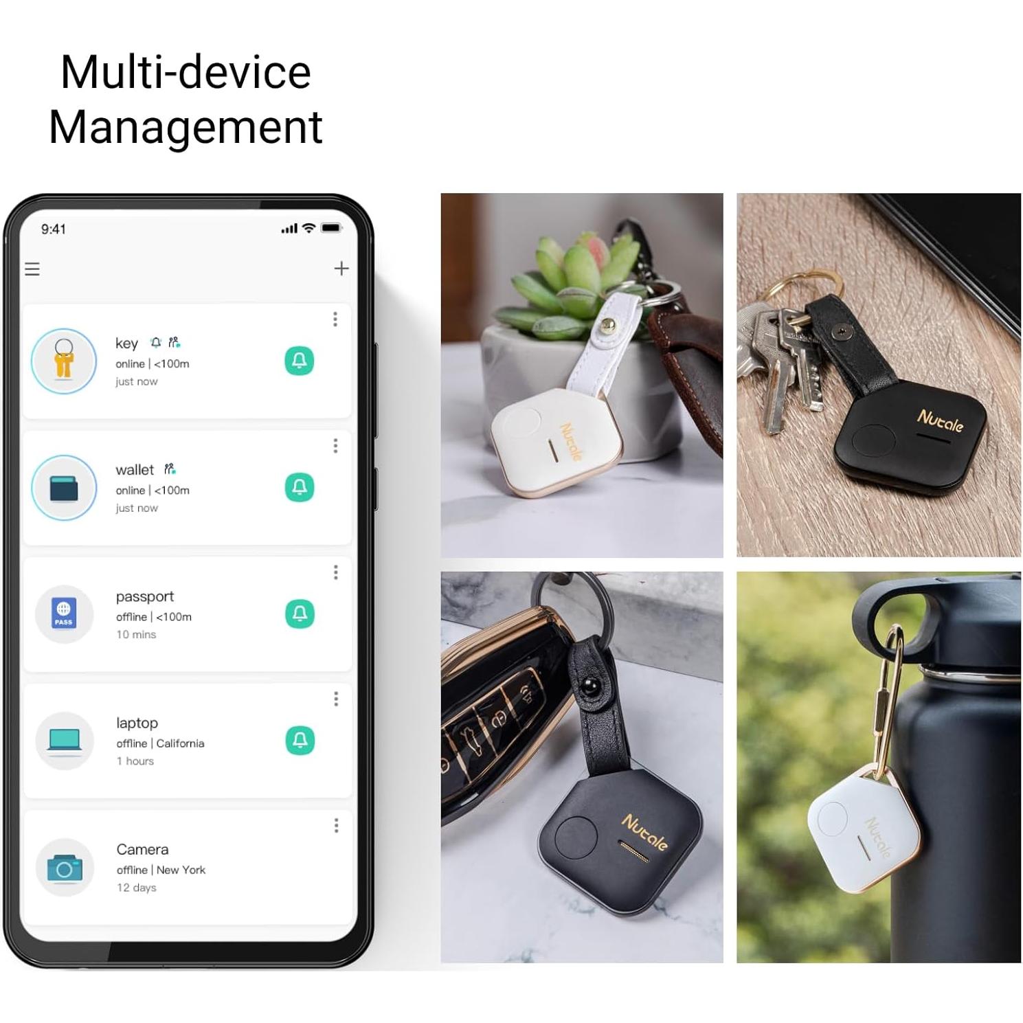 Localizador Bluetooth Nutale F7XT - 4 Etiquetas Anti-Pérdida