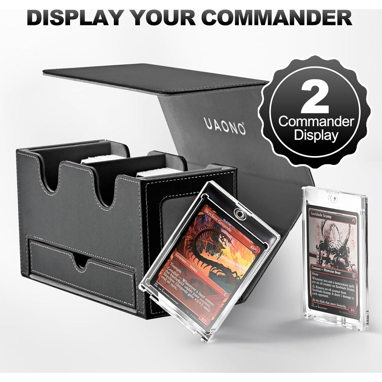 Caja de Almacenamiento de Cartas UAONO Doble con Expositores