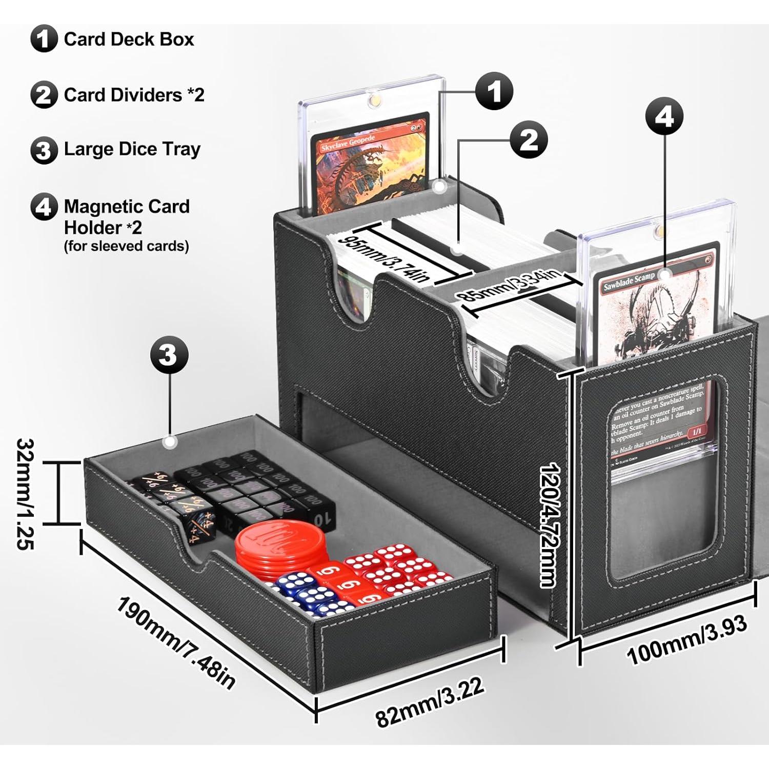 Caja de Almacenamiento de Cartas UAONO Doble con Expositores