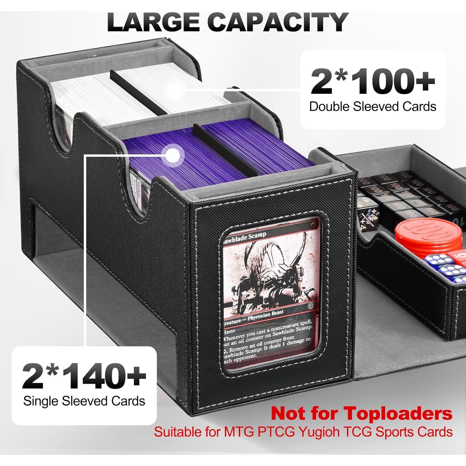 Caja de Almacenamiento de Cartas UAONO Doble con Expositores