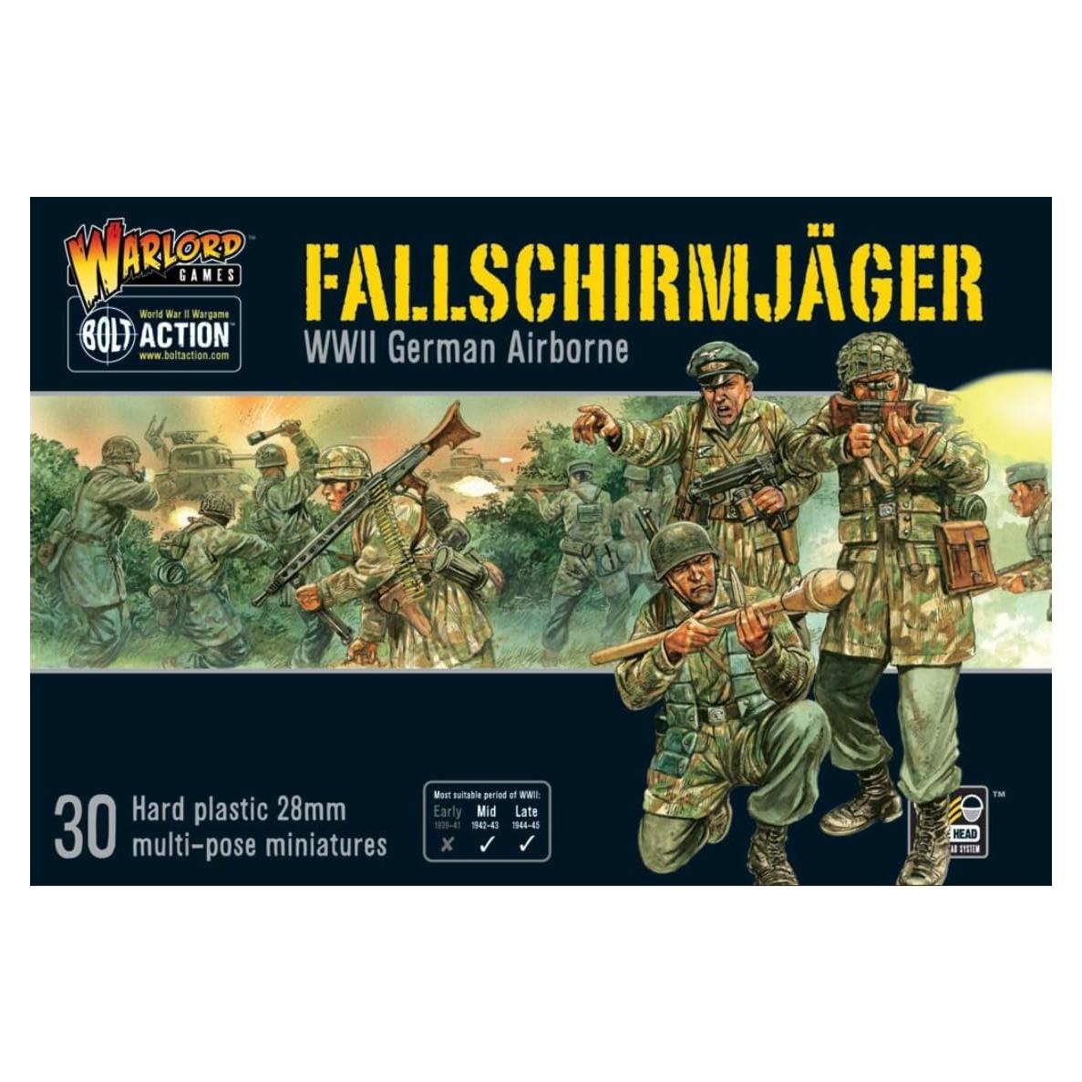 Miniaturas Paracaidistas Alemanes Warlord 1:56 - 30 Figuras Sin Pintar