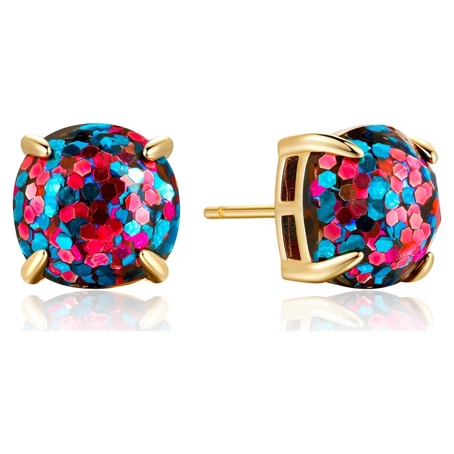 Pendientes de Stud de Oro 14K Hipoalergénicos 10mm