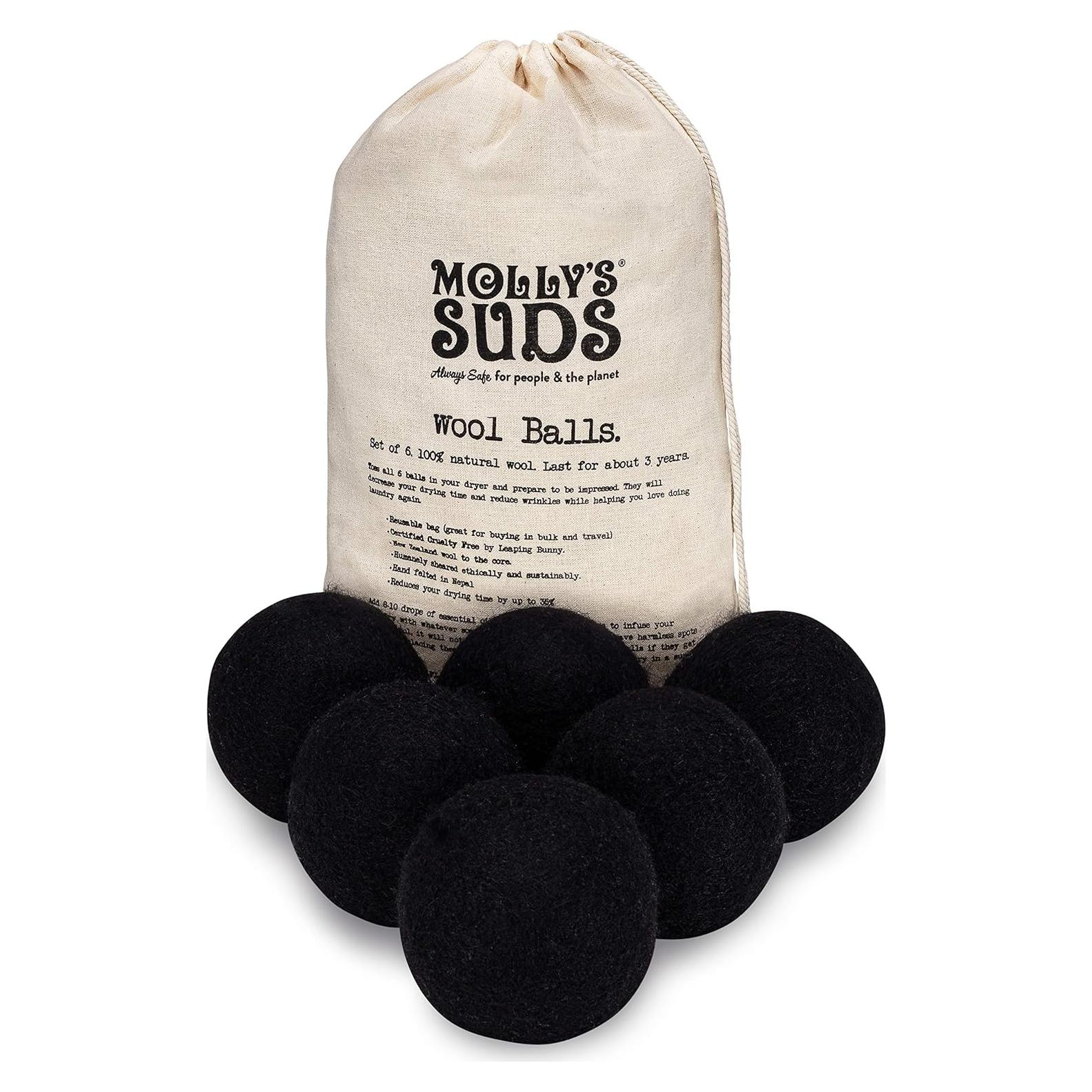 Bolas de Secado de Lana Molly | XL, Hipoalergénicas, Juego de 6