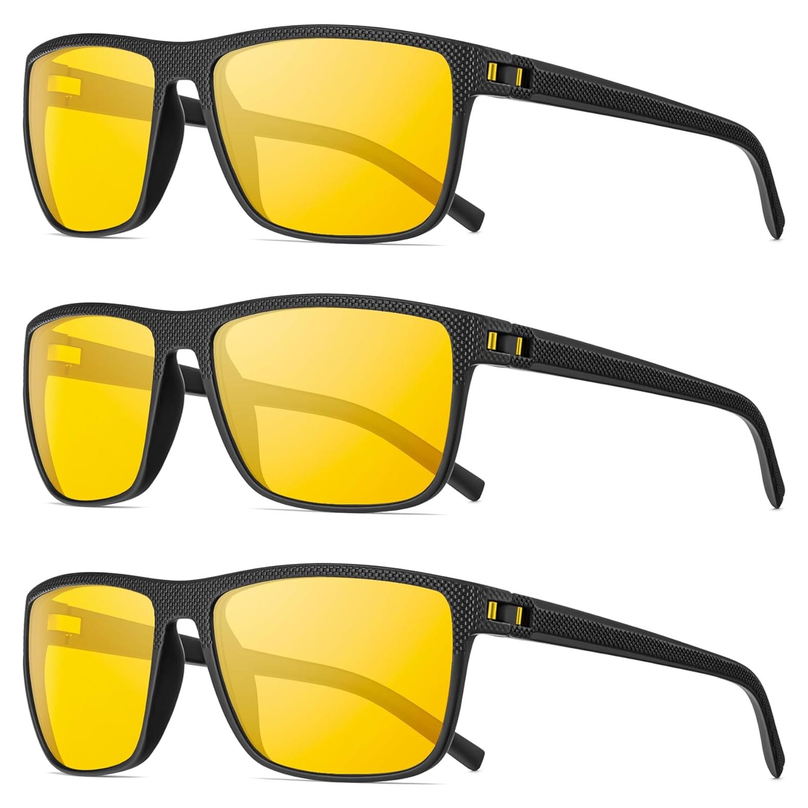 Gafas de sol QALLY para hombres con lentes nocturnos UV