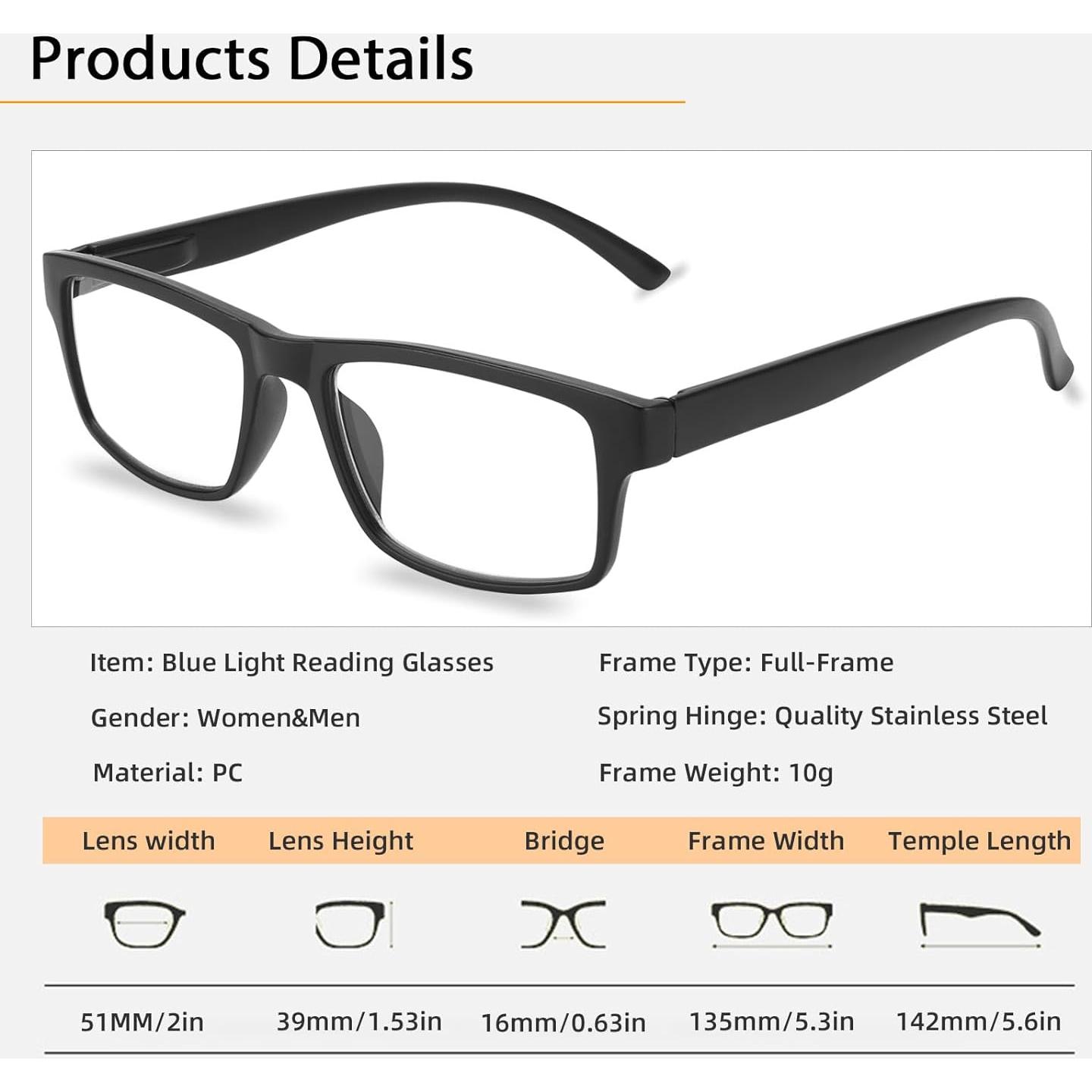 2 Pack Reading Glasses, Unbreakable Blue Light Blocking Reading Glasses,Filter UV Ray/Glare Computer Readers, Stylish Lightweight Spring Hinges Eyeglasses for Women Men(Black/Leopard,2.0)