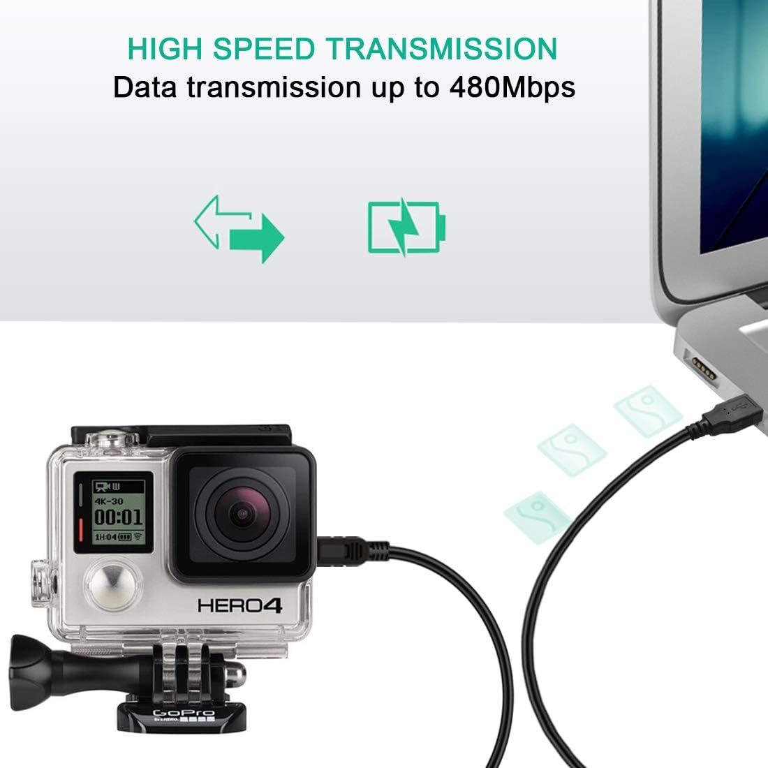 Cable Mini USB SCOVEE 91 cm para GoPro Hero 1-4 Carga Rápida