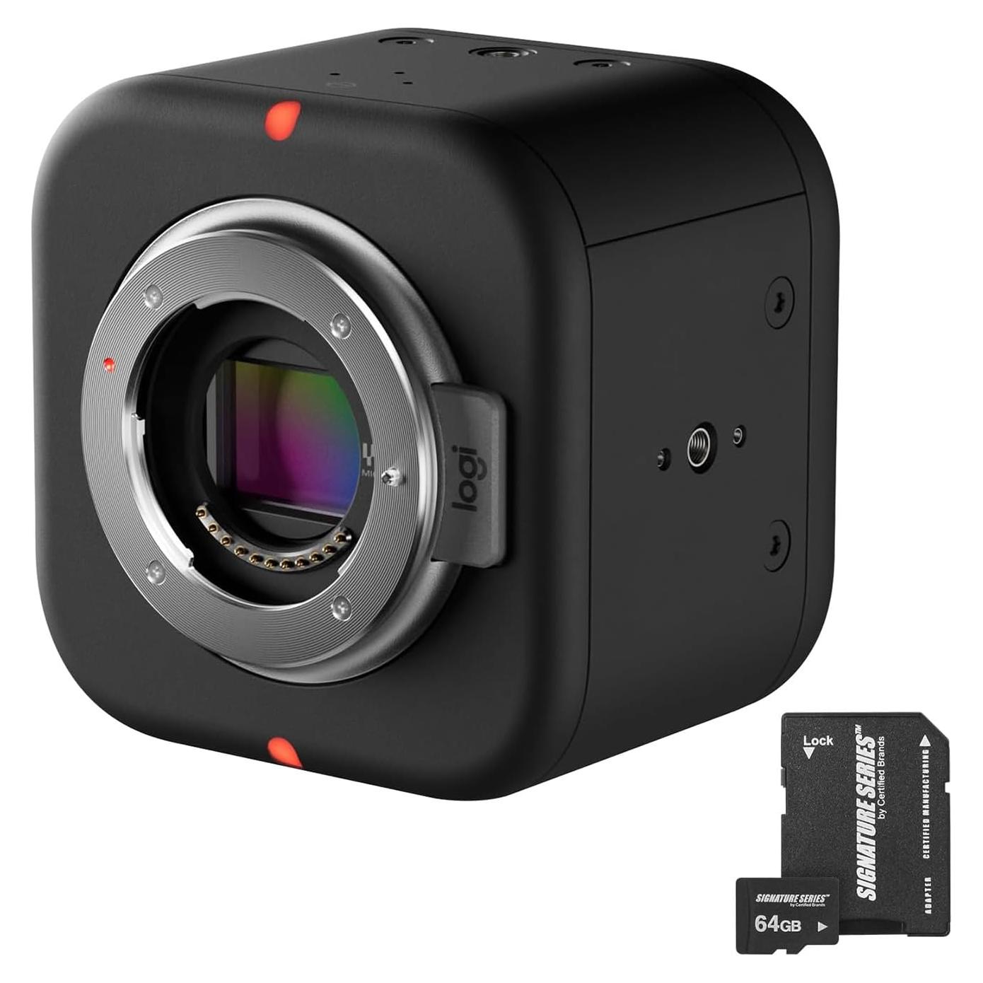 Cámara Inalámbrica de Streaming Logitech Mevo Core 4K + 64GB SD