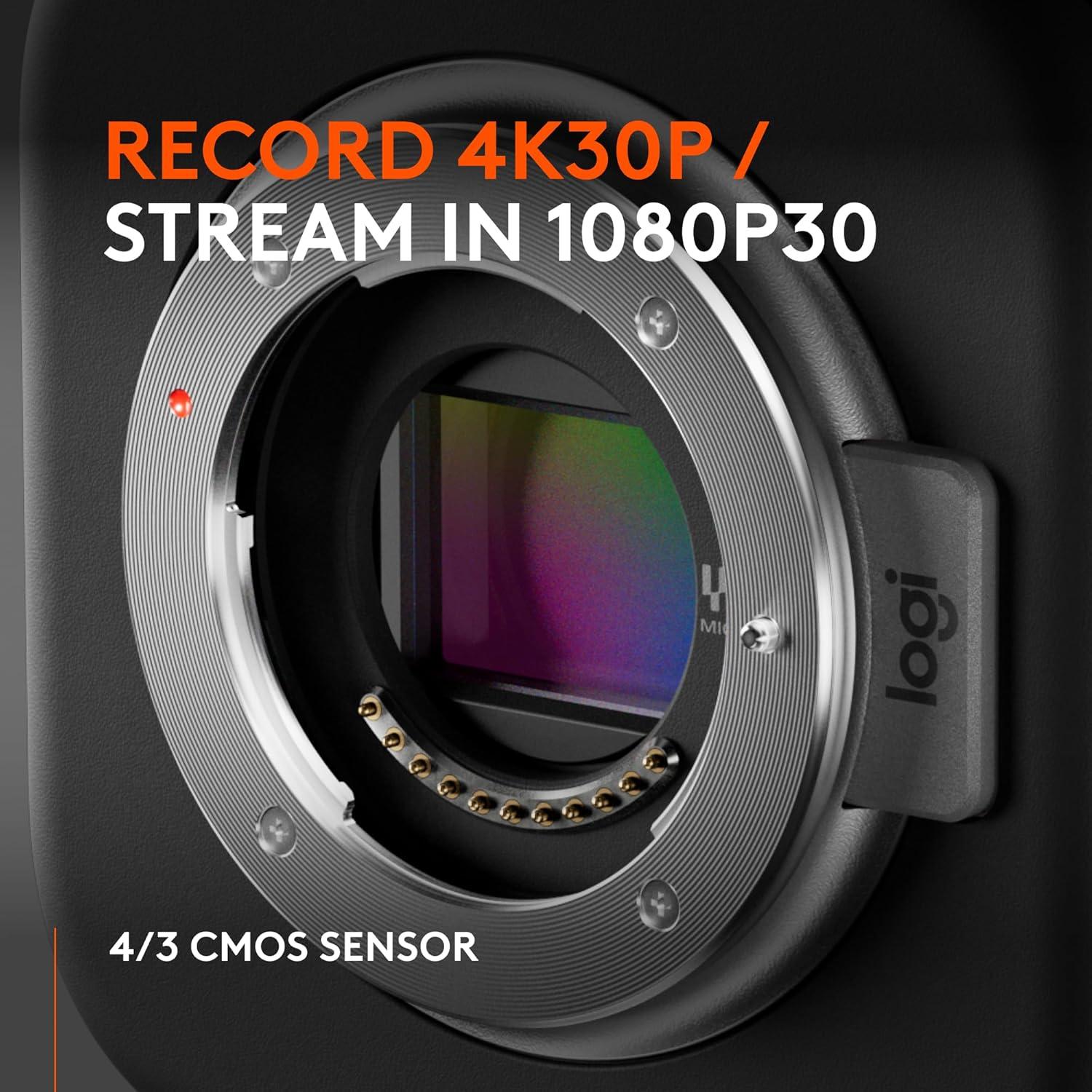 Cámara Inalámbrica de Streaming Logitech Mevo Core 4K + 64GB SD