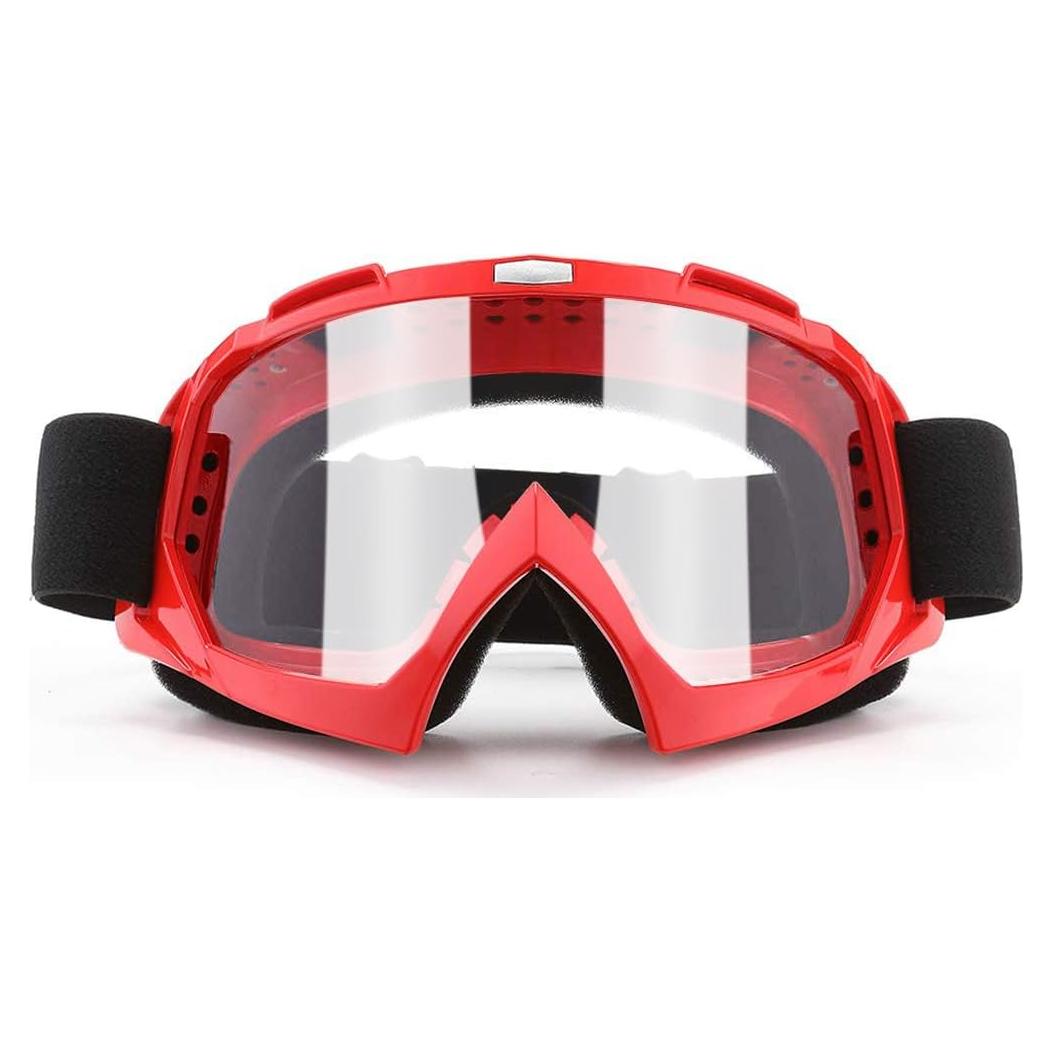 Gafas de Motocross SPOSUNE Rojo Lente Clara UV400 Unisex