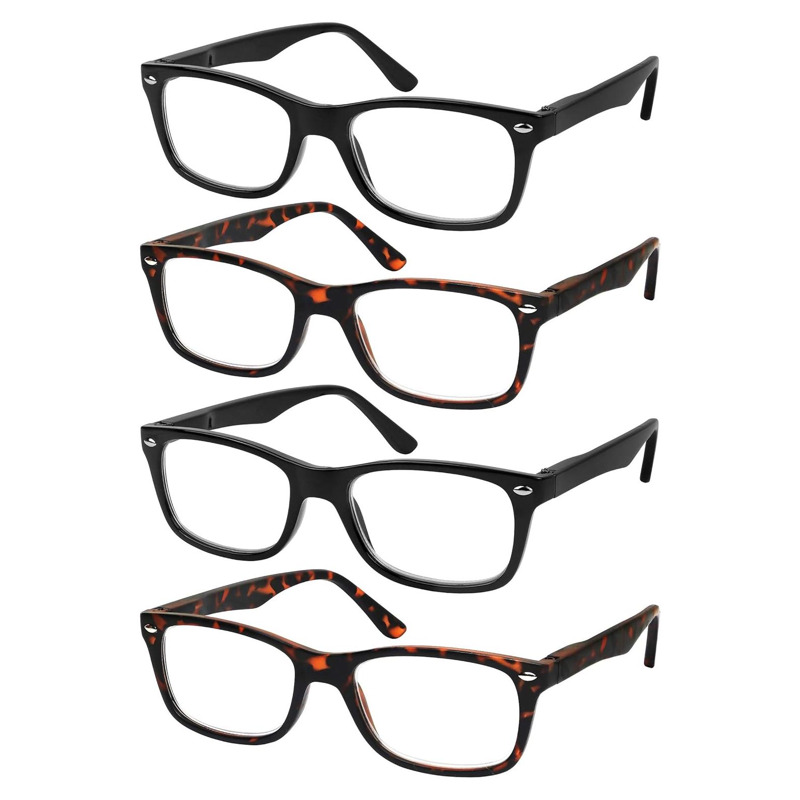 Conjunto 4 Gafas de Lectura Success Eyewear 2.0x Negras y Havanas