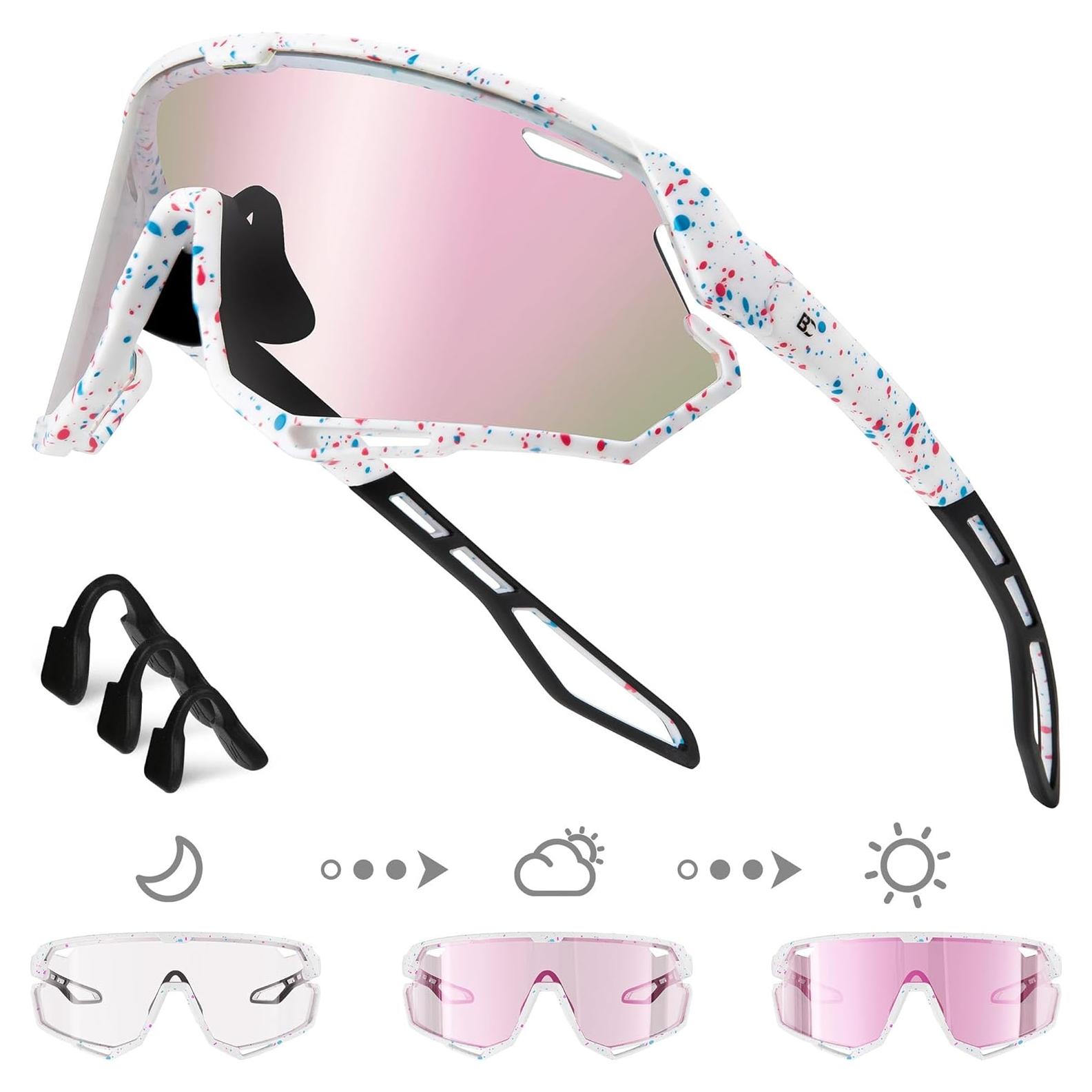 Gafas de Ciclismo BIRCEN Fotoquímicas TR90 Rosa