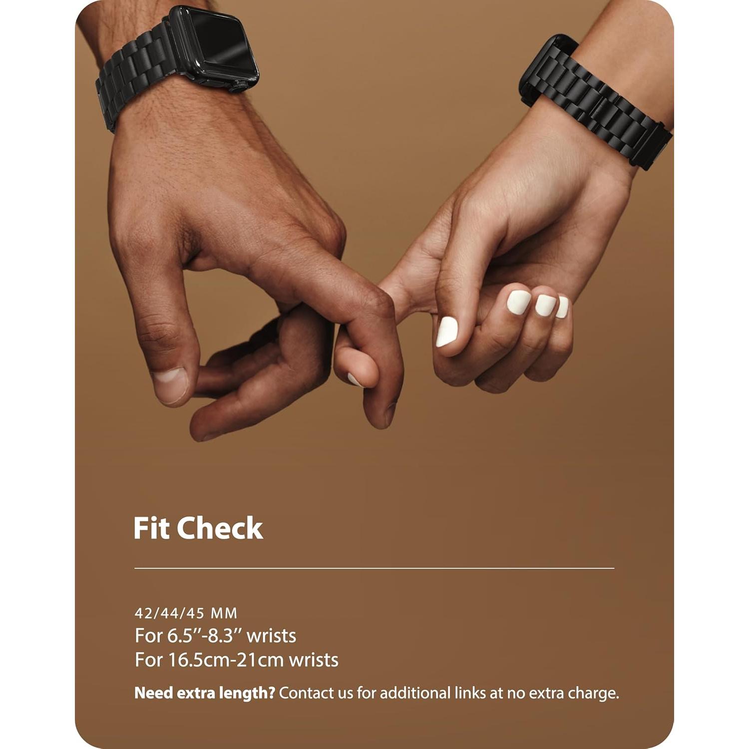 Correa de Metal Fullmosa para Apple Watch 42mm 44mm 45mm Negra