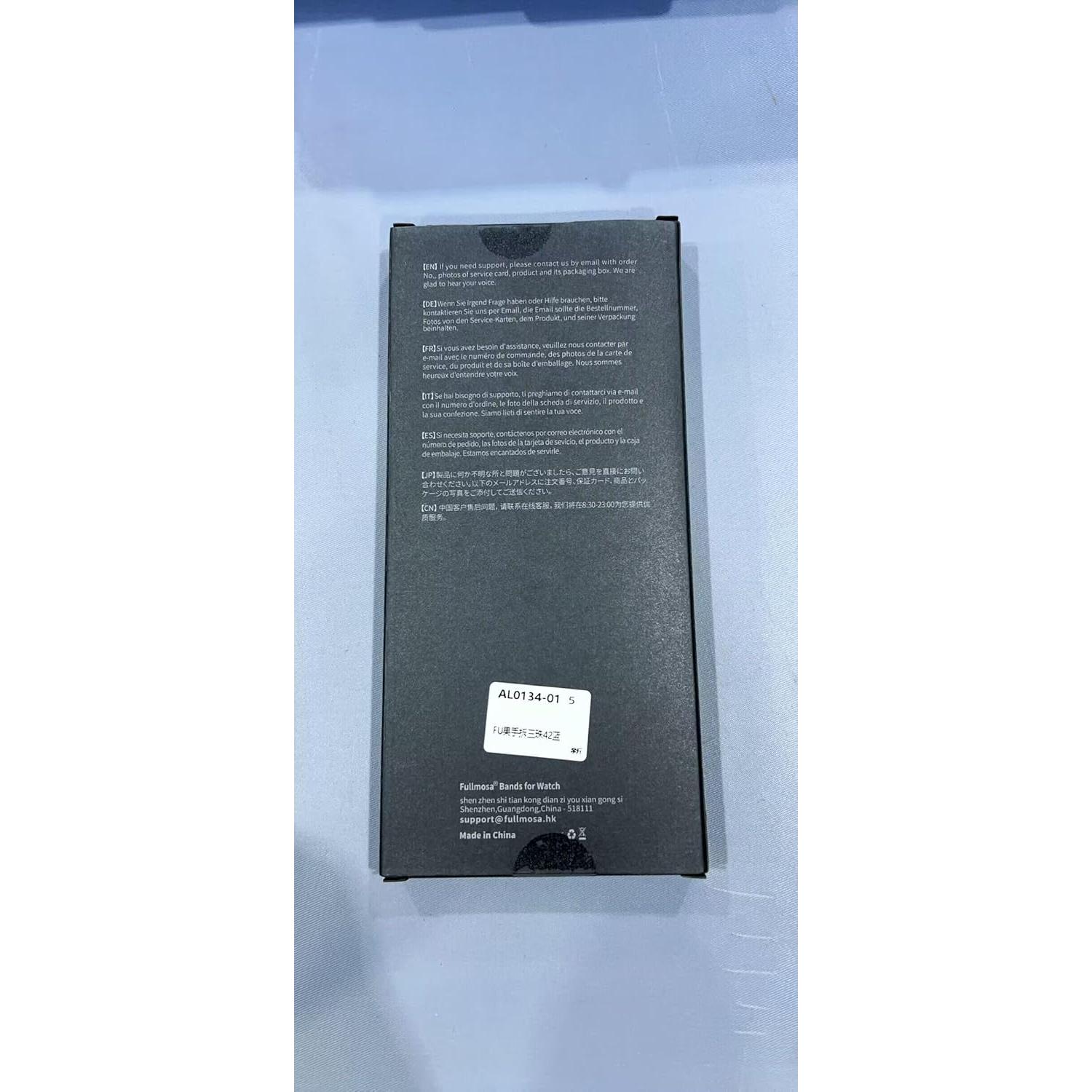 Correa de Metal Fullmosa para Apple Watch 42mm 44mm 45mm Negra