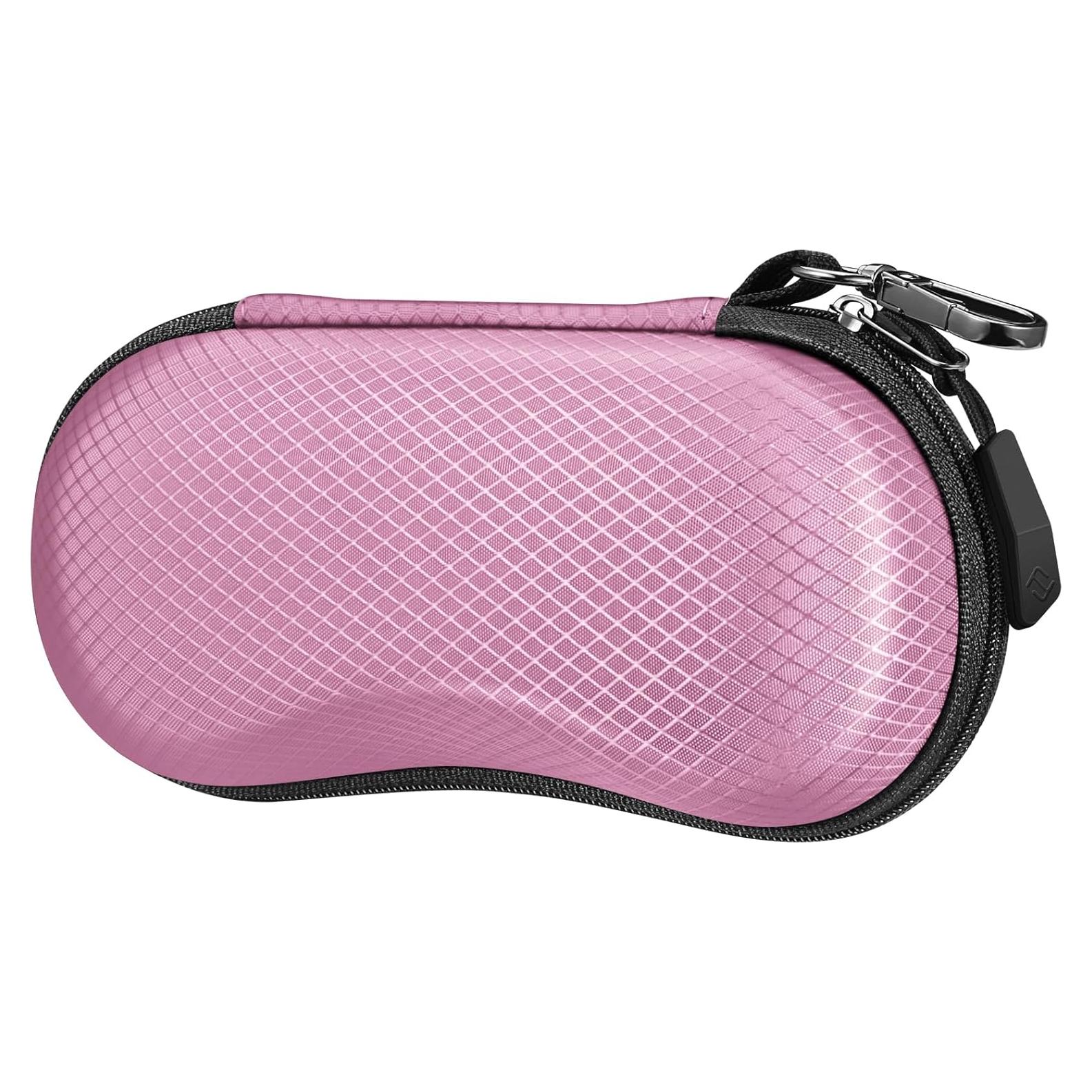 Funda Dura Fintie para Gafas Deportivas Rosa con Mosquetón