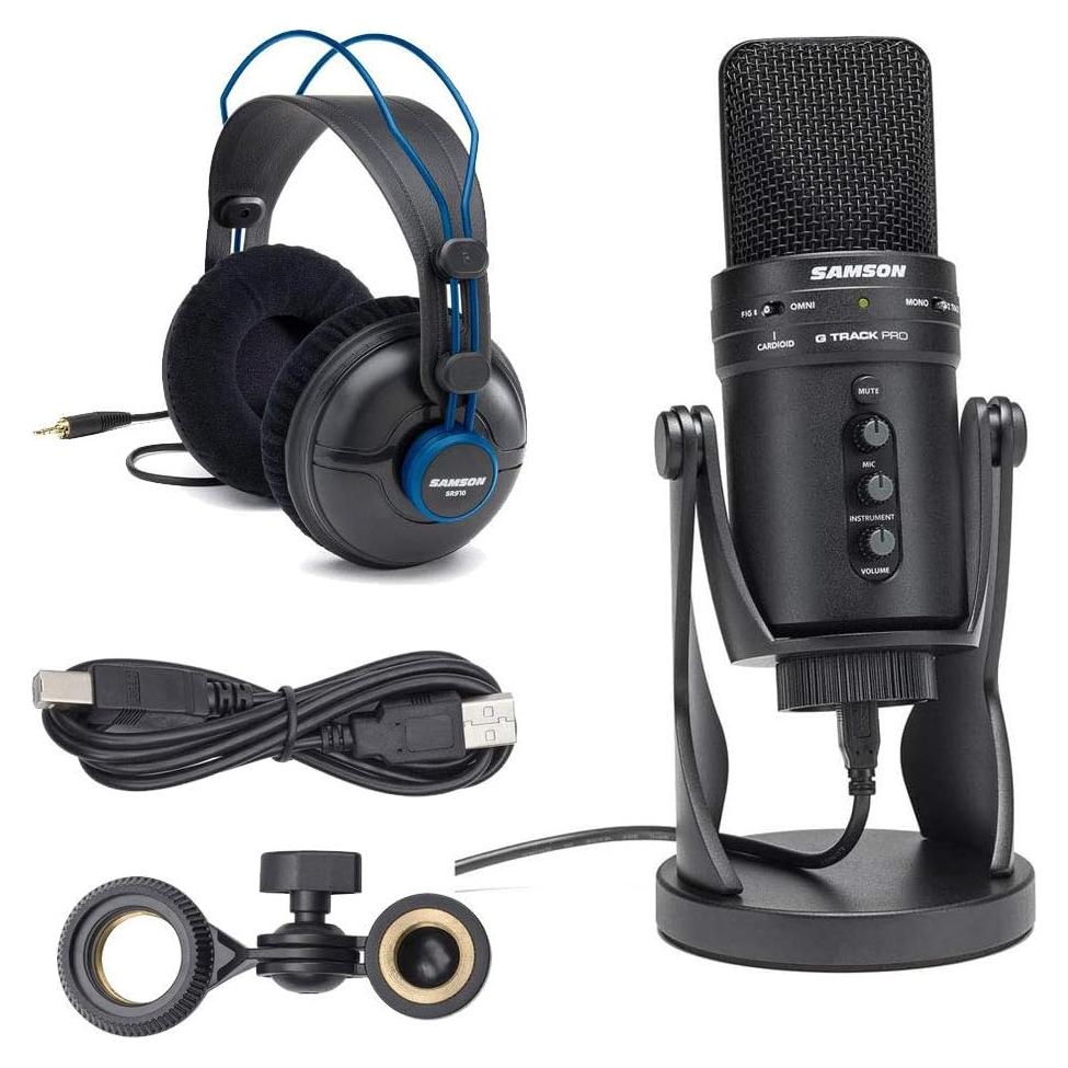 Micrófono USB Samson G-Track Pro 24 bits con Auriculares
