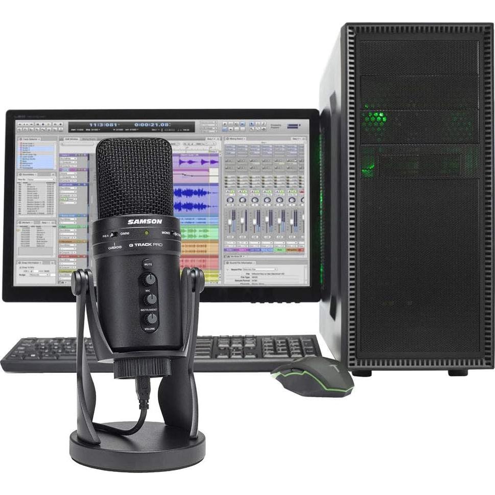 Micrófono USB Samson G-Track Pro 24 bits con Auriculares
