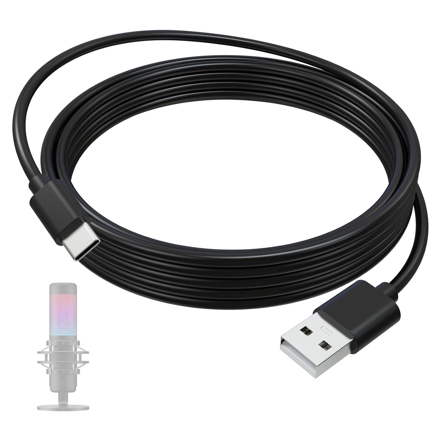 Cable USB C de Reemplazo Arzweyk 1.52m para Micrófonos