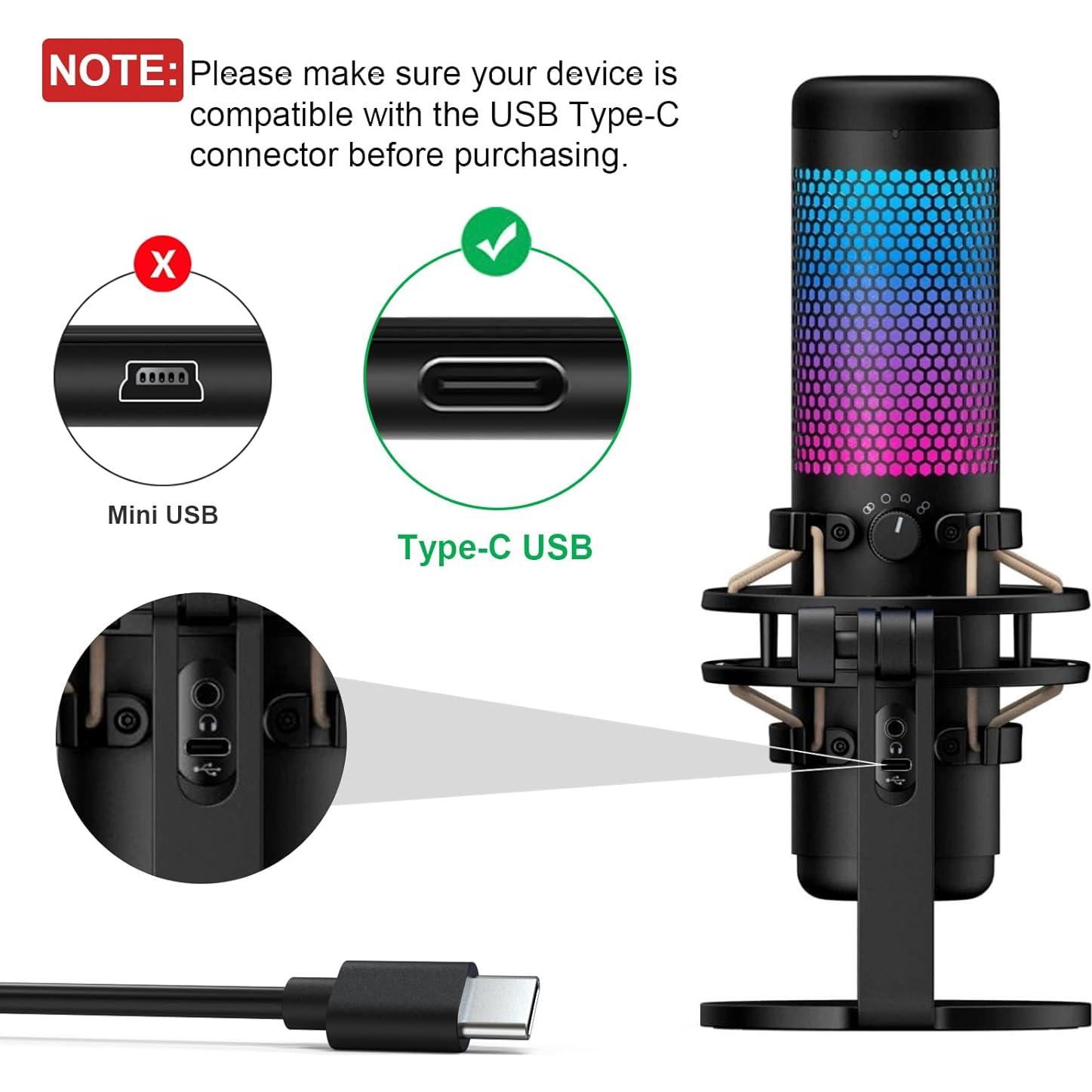 Cable USB C de Reemplazo Arzweyk 1.52m para Micrófonos