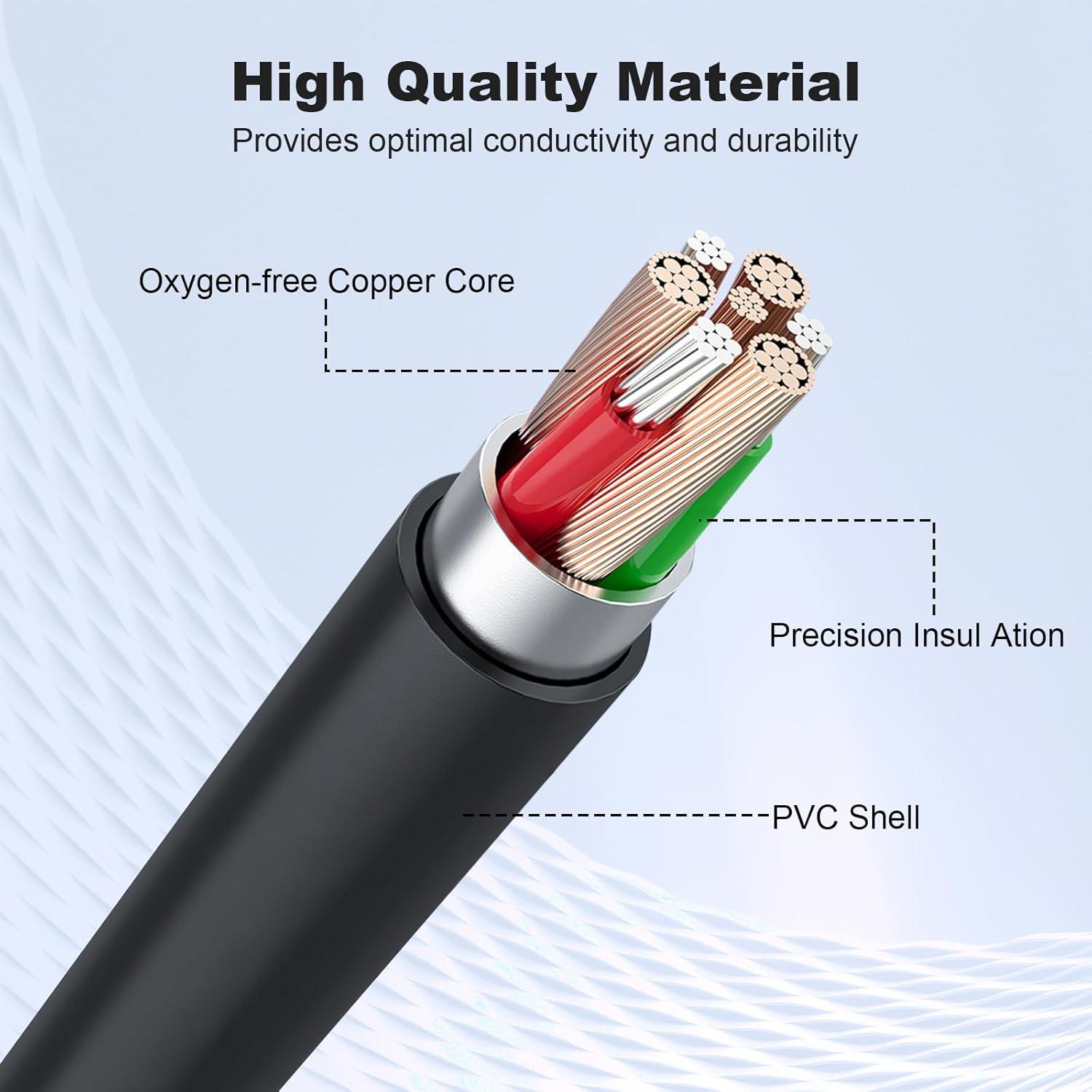 Cable USB C de Reemplazo Arzweyk 1.52m para Micrófonos