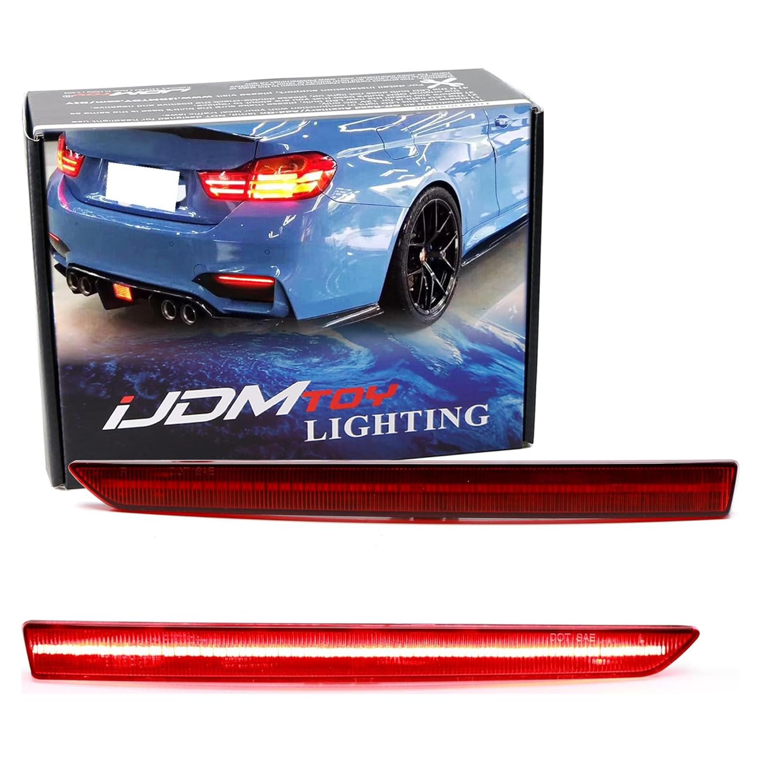 Luz Reflectora LED iJDMTOY Roja para Parachoques BMW F80 M3 F82 M4