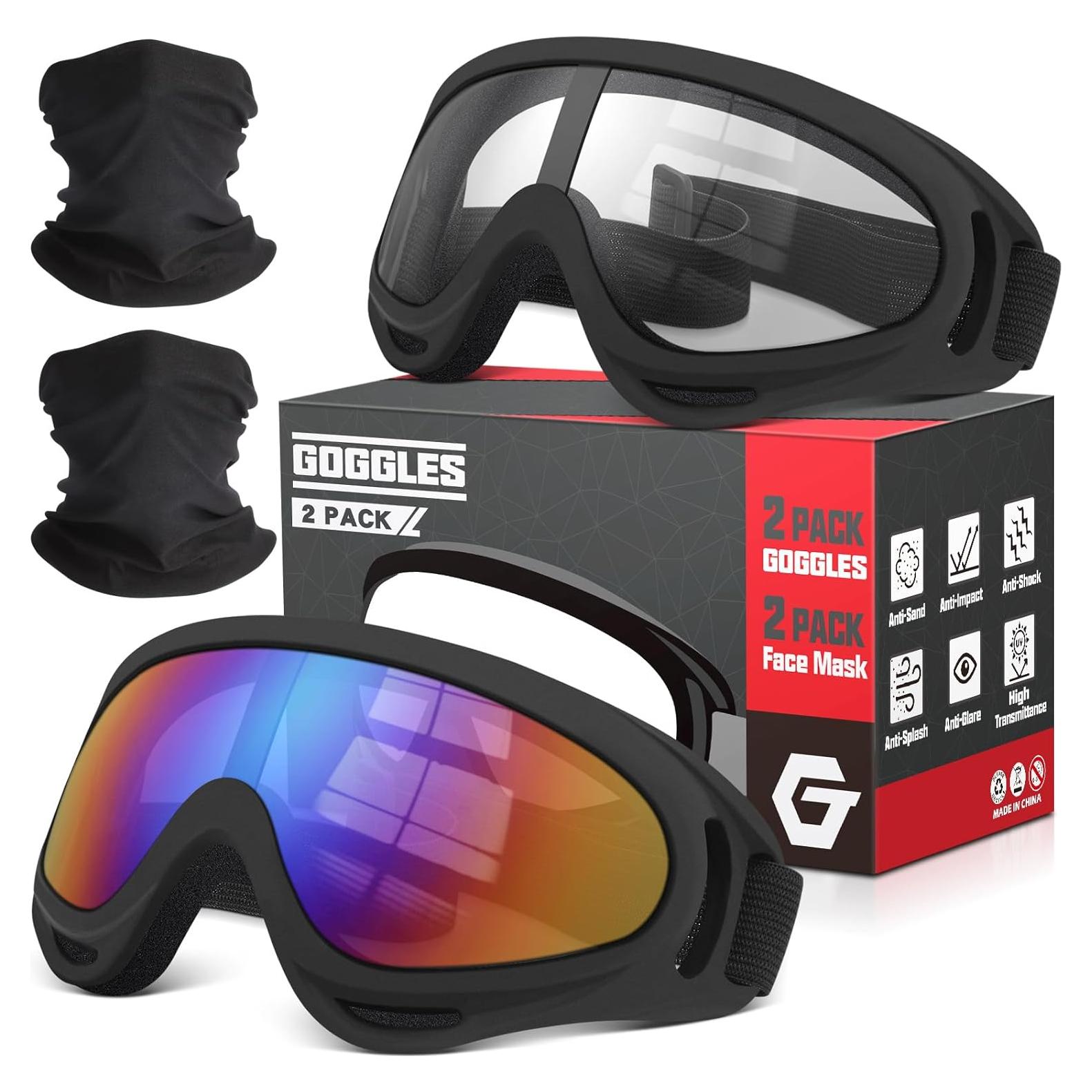 Gafas de Motocicleta OXG 2 Pack + 2 Gaiters UV400