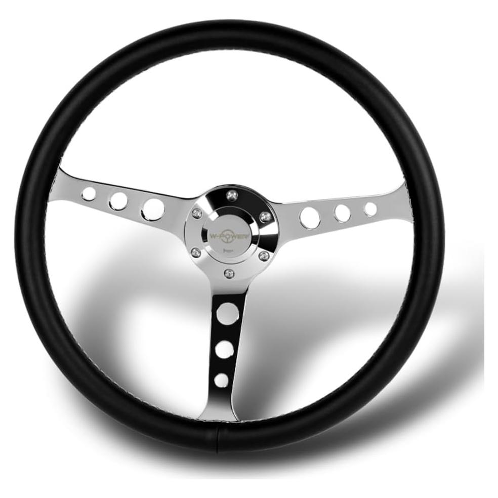 Volante de Dirección W-Power 15" Cuero Negro 3 Radios