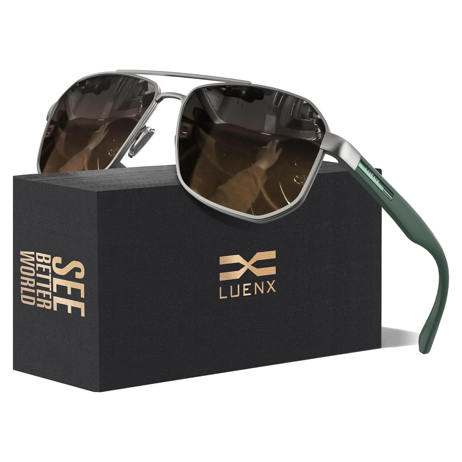 Gafas de sol LUENX Aviador Polarizadas UV400 61mm Hombres