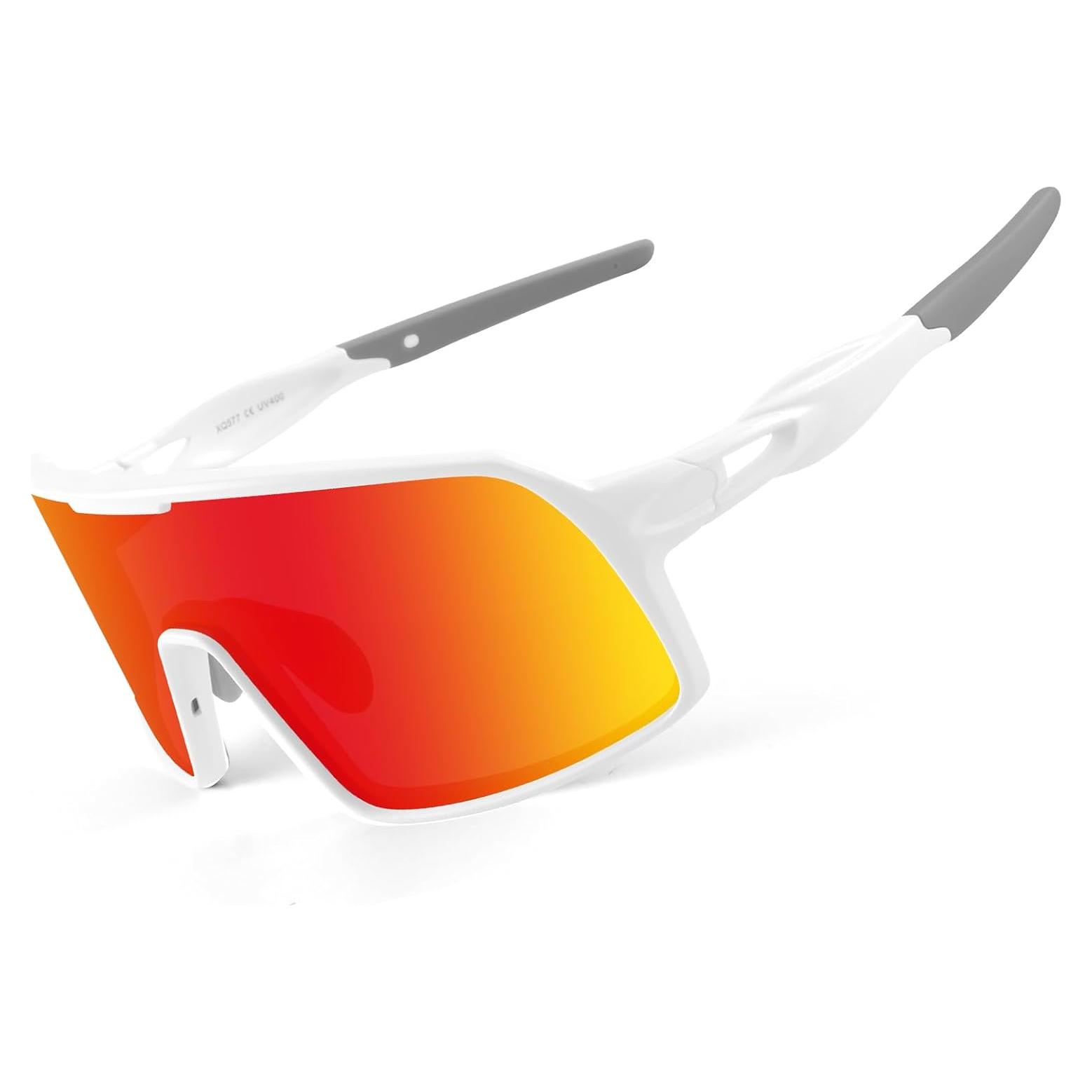 Gafas de Ciclismo Polarizadas BangLong UV400 Rojo Blanco