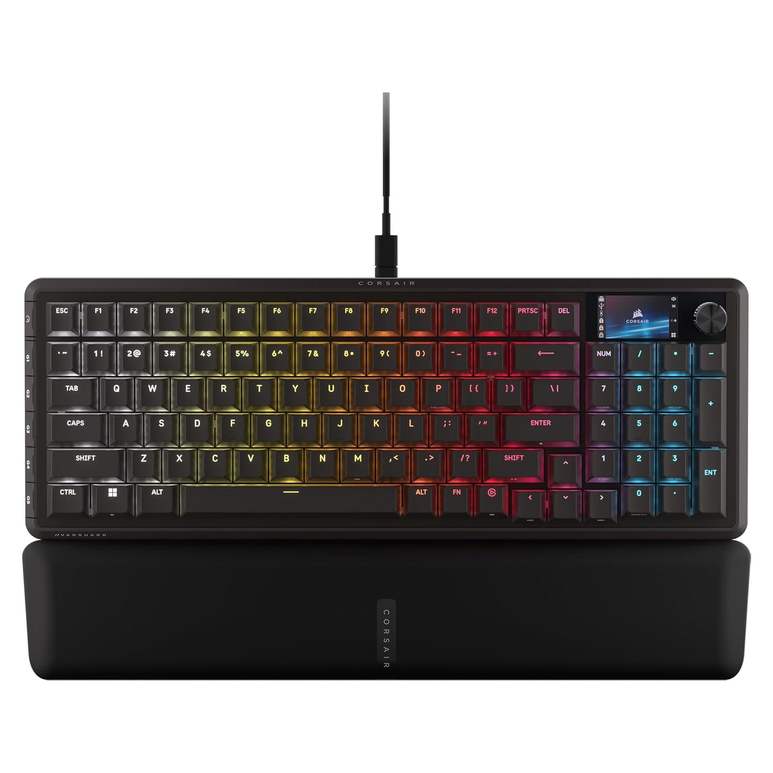 Teclado Mecánico Gaming Corsair Vanguard 96% con Pantalla LCD